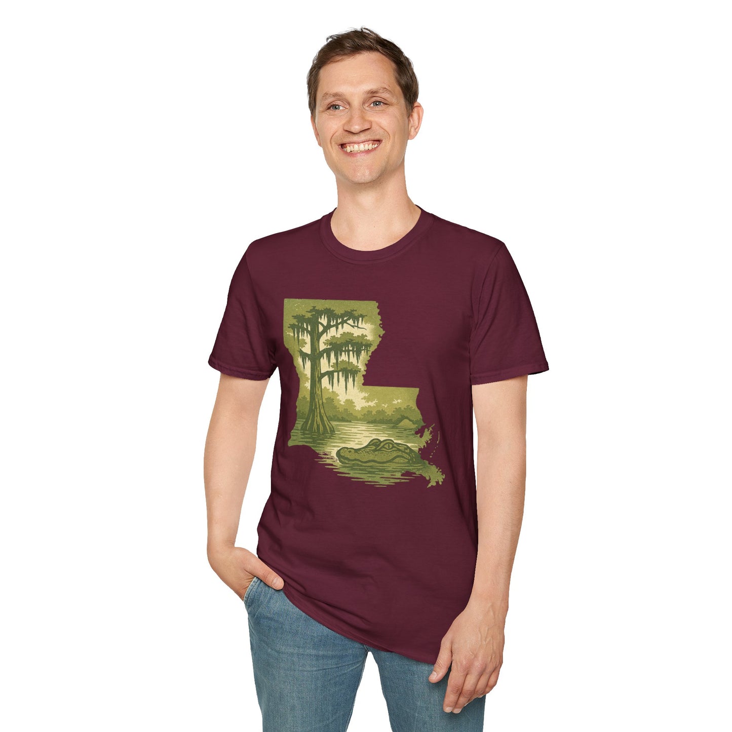 Louisiana Nature T-Shirt, Gift for Nature Lovers, Unisex Tee, Travel Souvenir, Outdoor Enthusiast Apparel, Urban Jungle Style