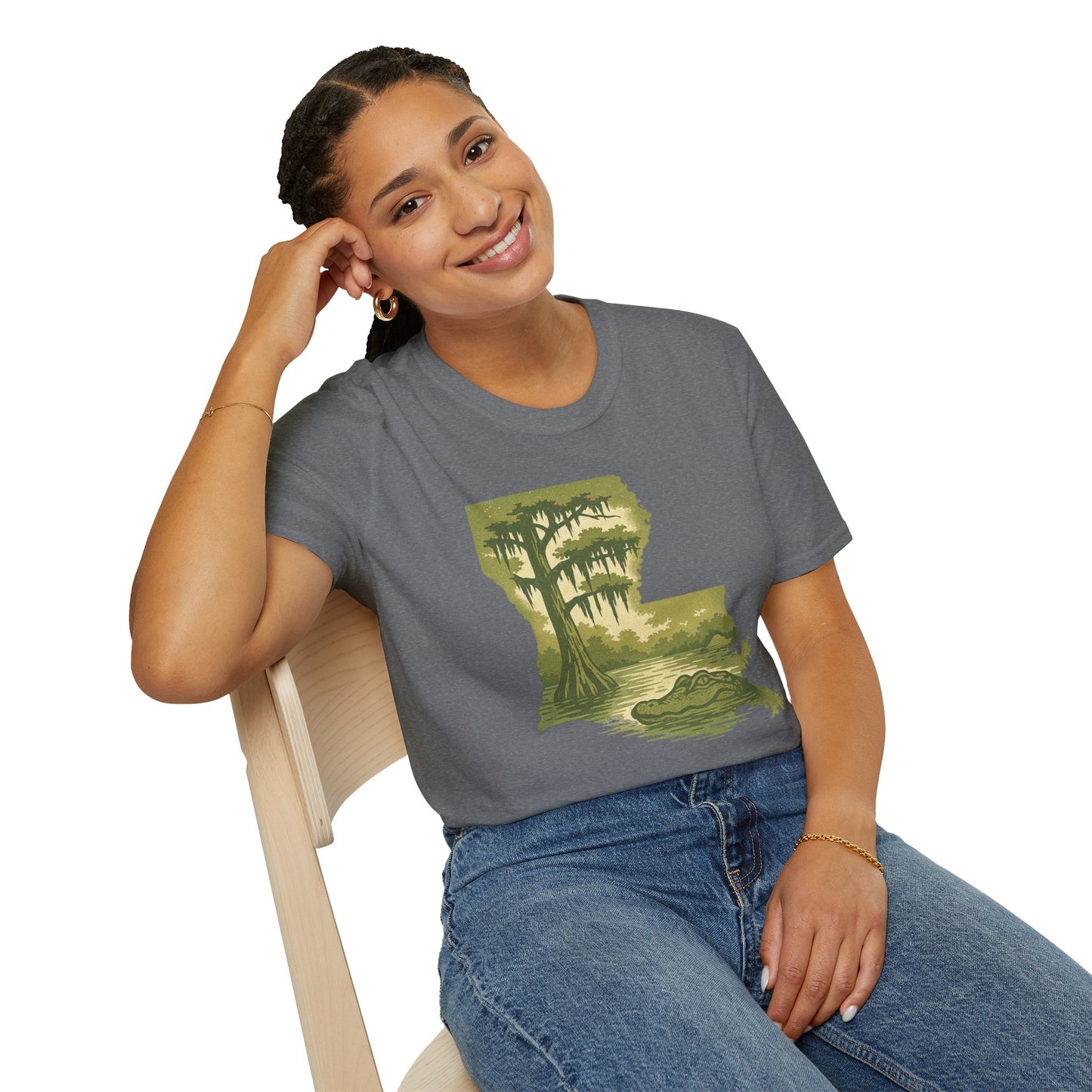 Louisiana Nature T-Shirt, Gift for Nature Lovers, Unisex Tee, Travel Souvenir, Outdoor Enthusiast Apparel, Urban Jungle Style