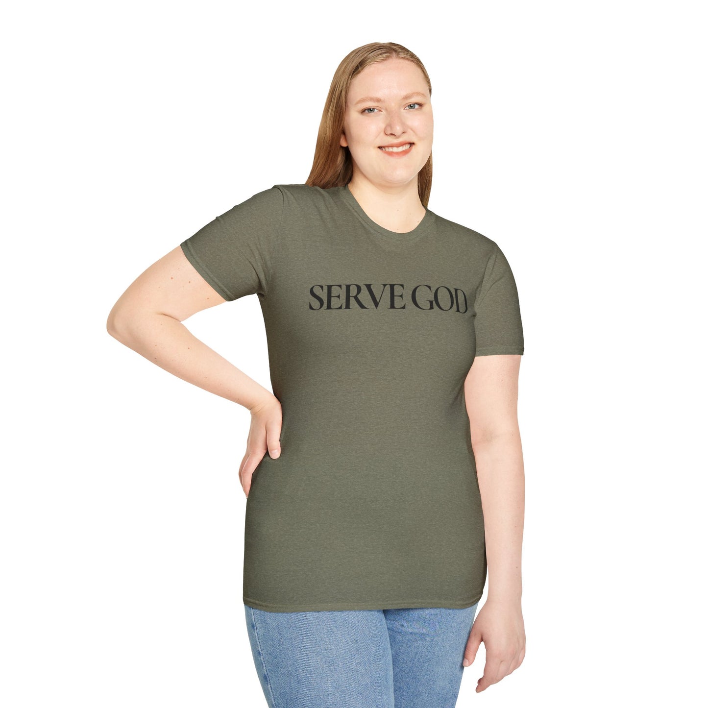 Faith Inspired "Serve God" T-Shirt - Inspirational Faith-Based Christian Gift