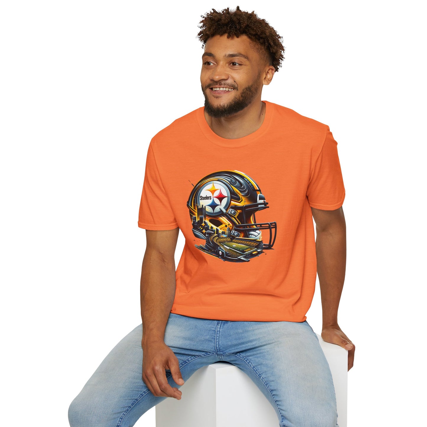 Bold Football Helmet Unisex T-Shirt | Sports Fan Tee