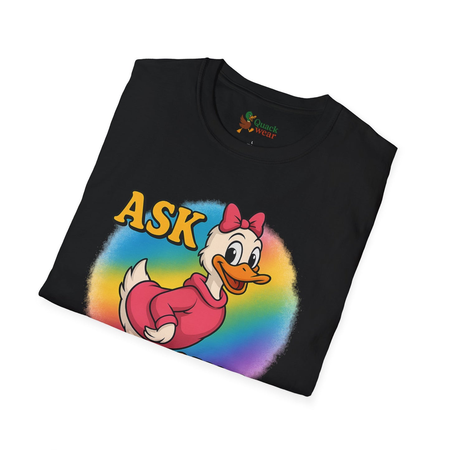 Ask Quack Duck Unisex T-Shirt - Funny Graphic Tee for Kids and Adults