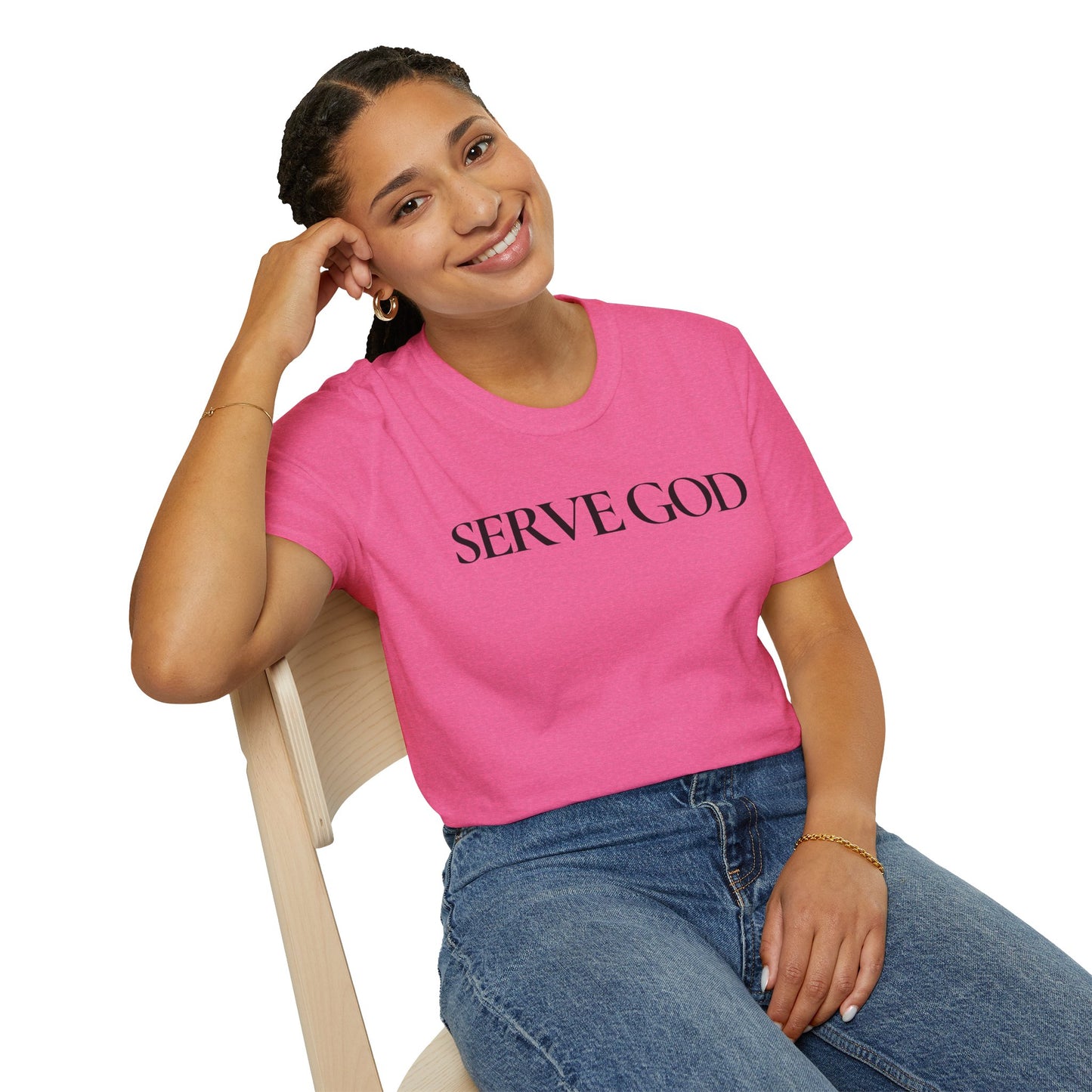 Faith Inspired "Serve God" T-Shirt - Inspirational Faith-Based Christian Gift
