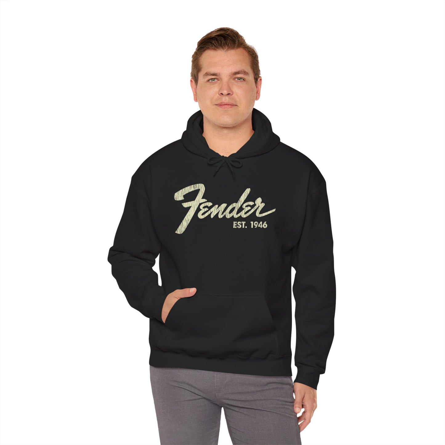 Fender Est 1946 Hoodie - Music Lovers Graphic Sweatshirt