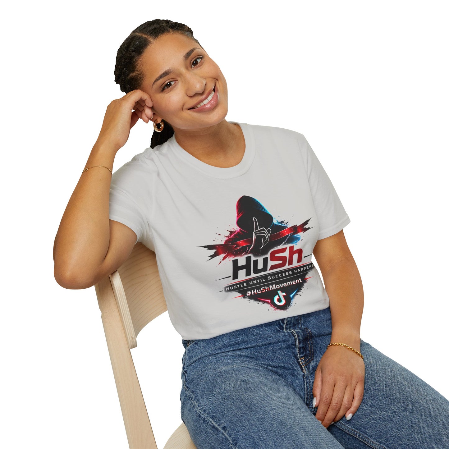 #HuSh silhouette graphic Tee | Hustle Until Success Happens, #HuShMovement