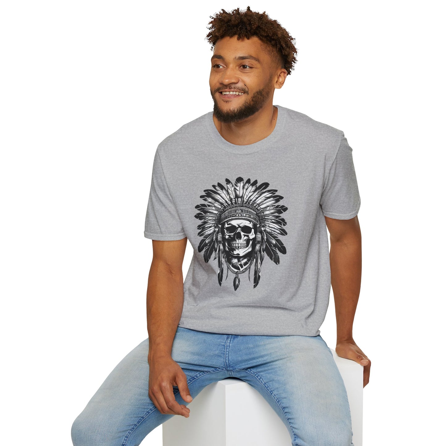 Native American Skull Graphic Unisex T-Shirt