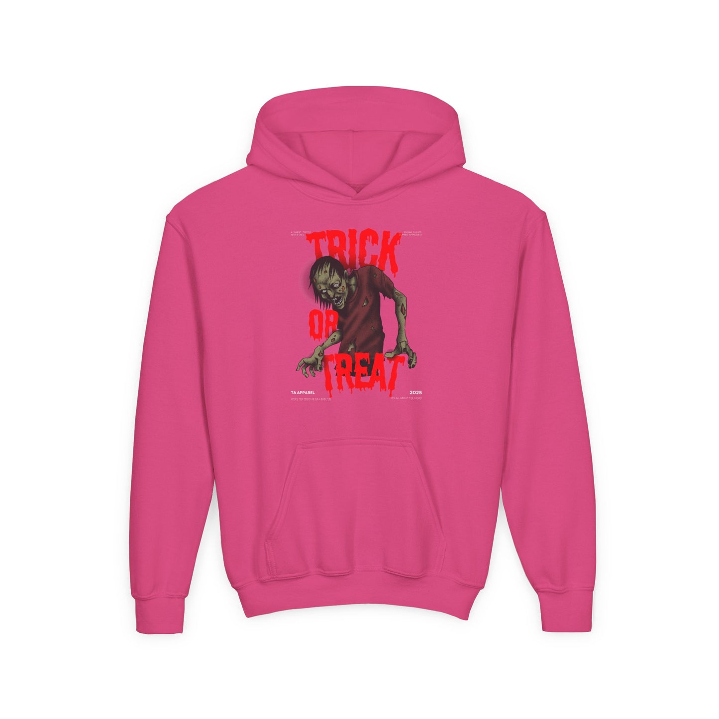 Halloween Spooky Kids Sweatshirt, Trick or Treat Zombie Hoodie