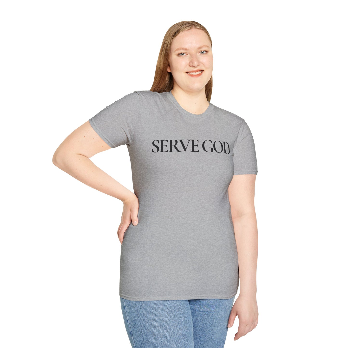 Faith Inspired "Serve God" T-Shirt - Inspirational Faith-Based Christian Gift