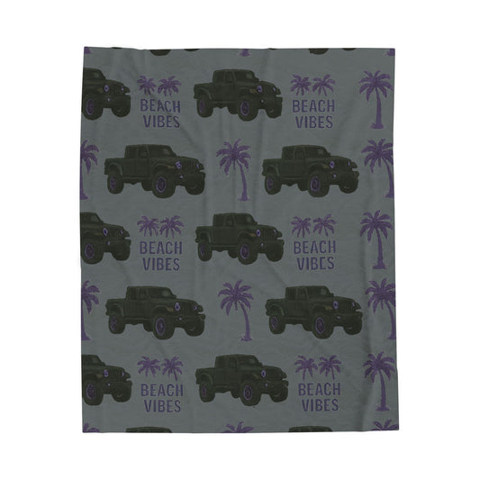 Beach Vibes Custom Jeep Gladiator Throw Blanket