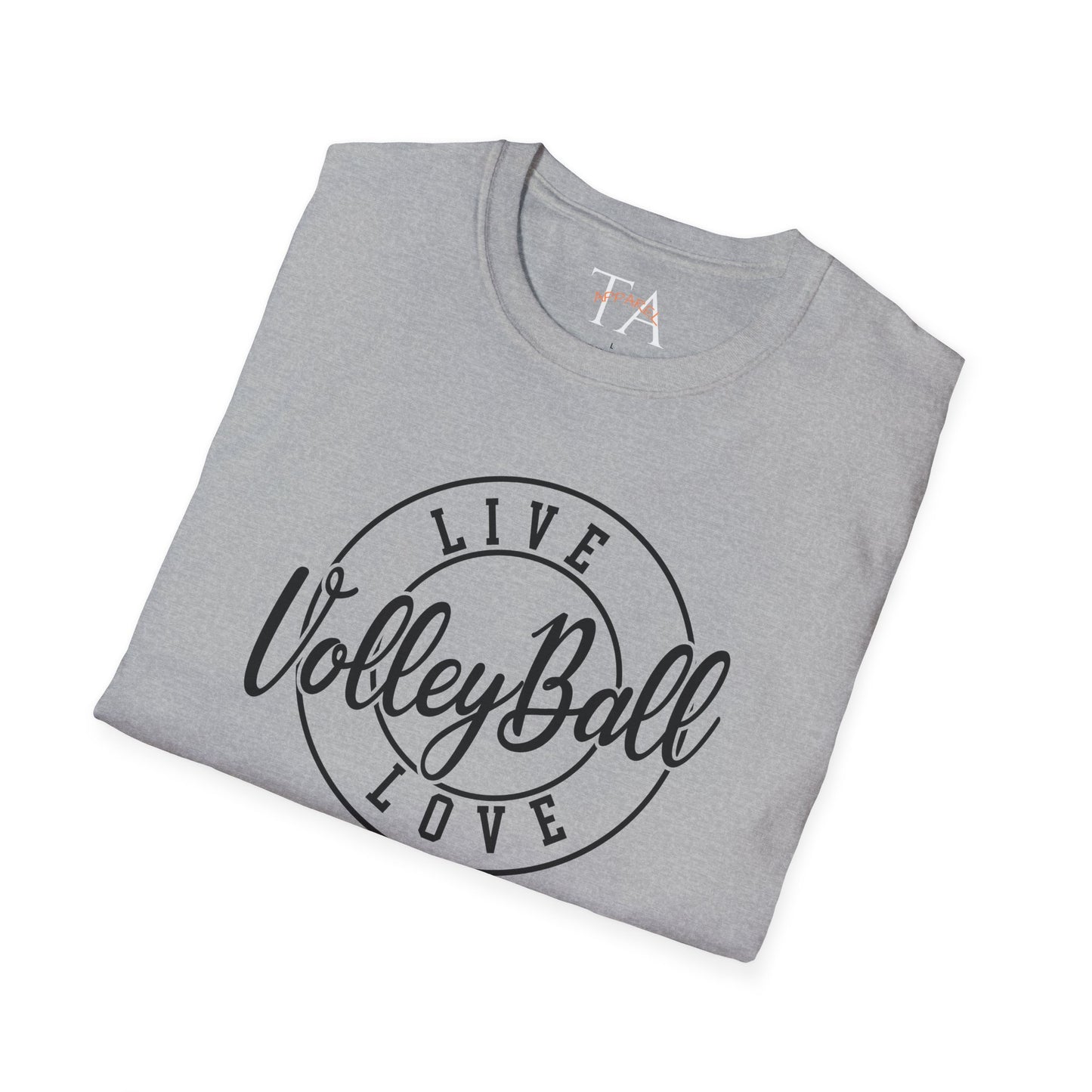 Volleyball Live Love Unisex Softstyle T-Shirt, Sports Tee, Volleyball Gift, Game Day Apparel, Casual Wear, Activewear