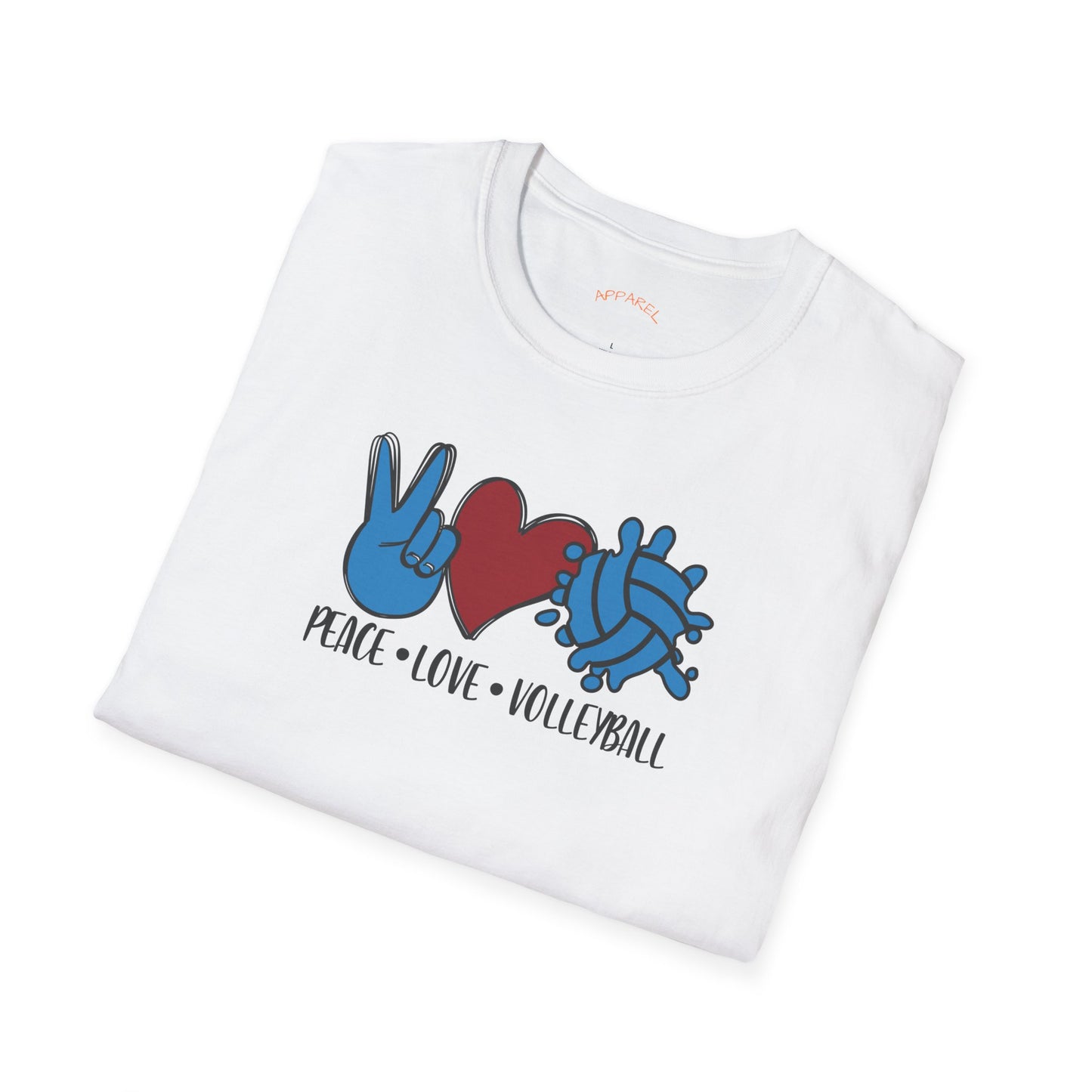 Peace Love Volleyball Unisex T-Shirt, Casual Tee, Sports Apparel, Gift for Volleyball Lovers, Summer Fashion