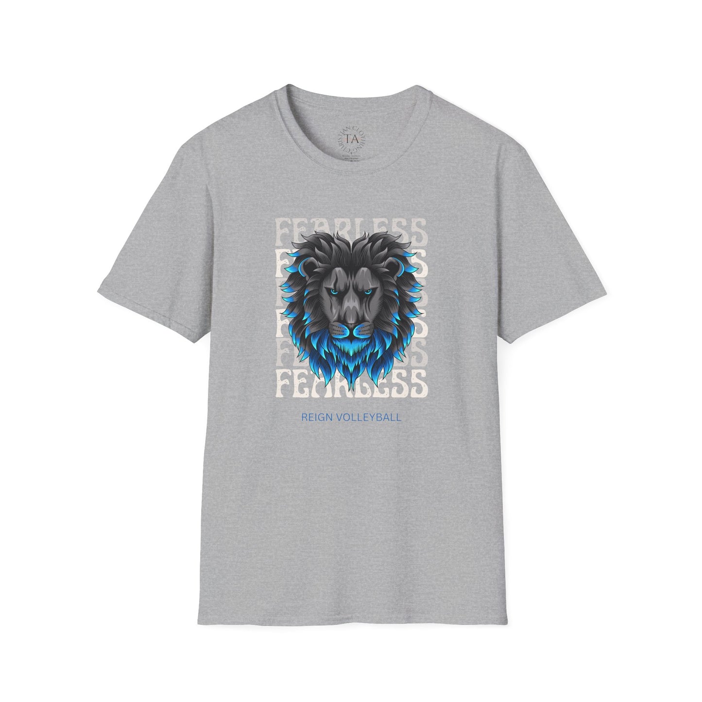 Fearless Lion Volleyball T-Shirt | Unisex Softstyle Tee