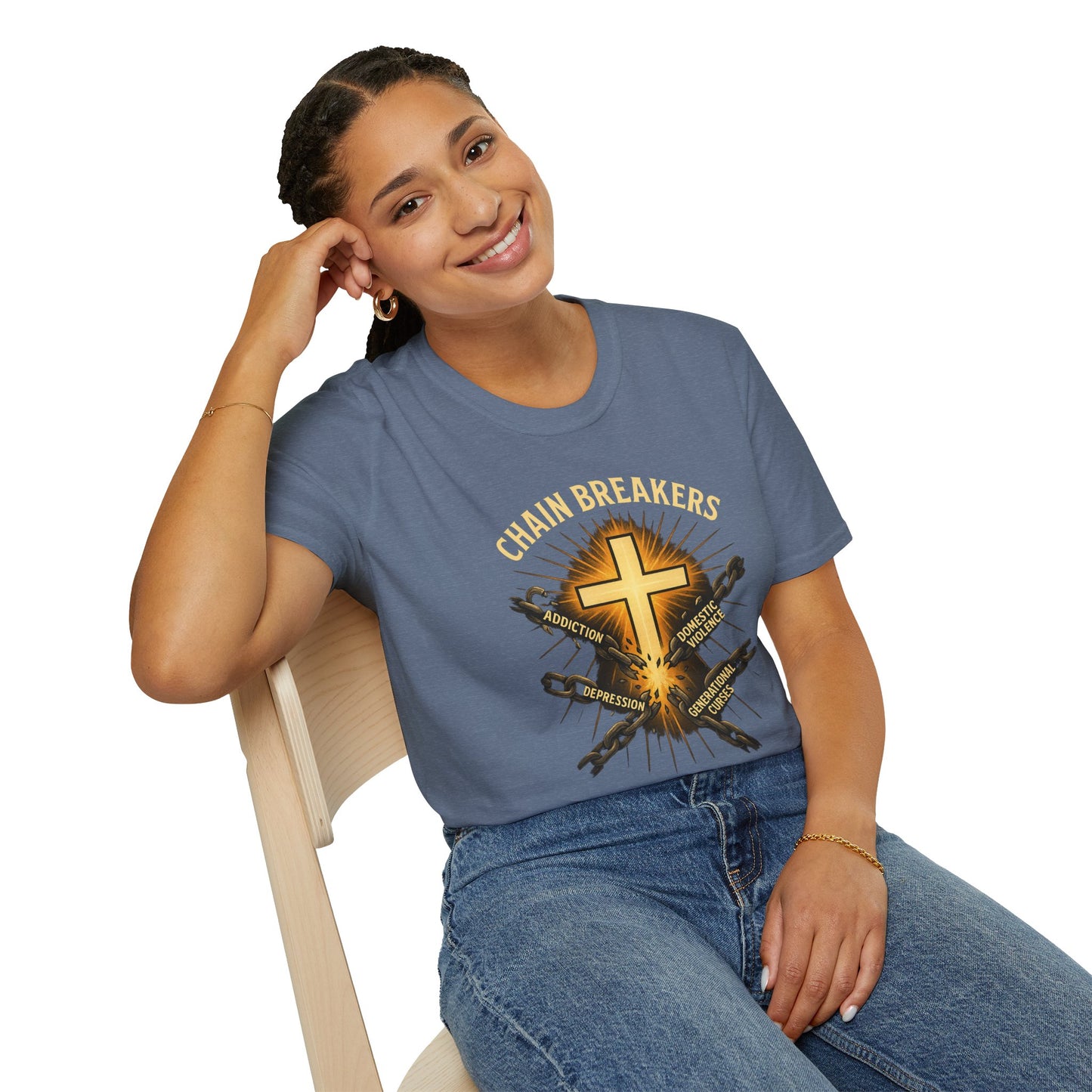 Chain Breakers T-Shirt - Breaking Chains of Addiction and Domestic Violence