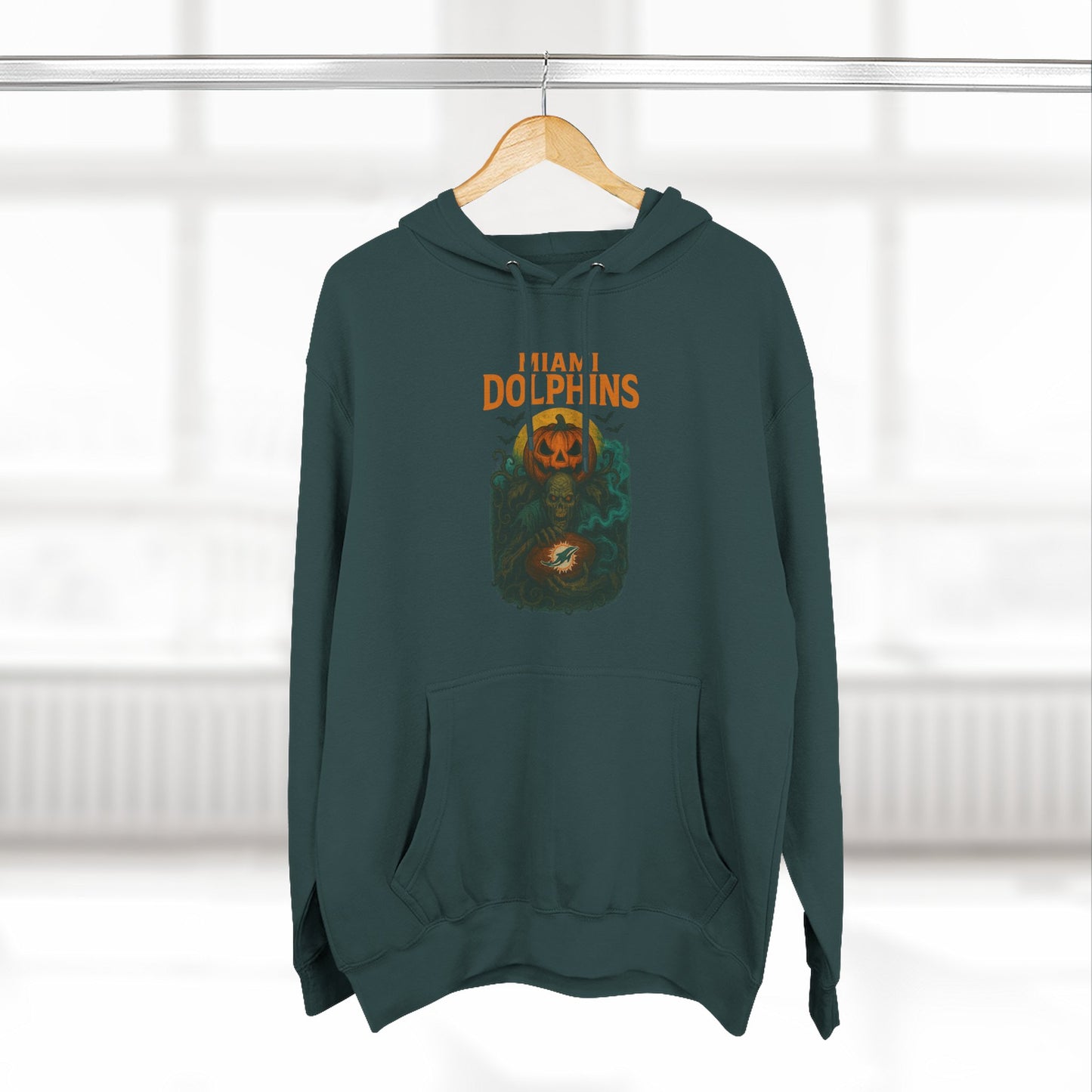 Halloween Cozy Dolphin Fleece Hoodie: Ocean Lovers, Casual Wear, Animal Lovers Gift, Beach Days, Relaxing at Home. Sea Life Graphic