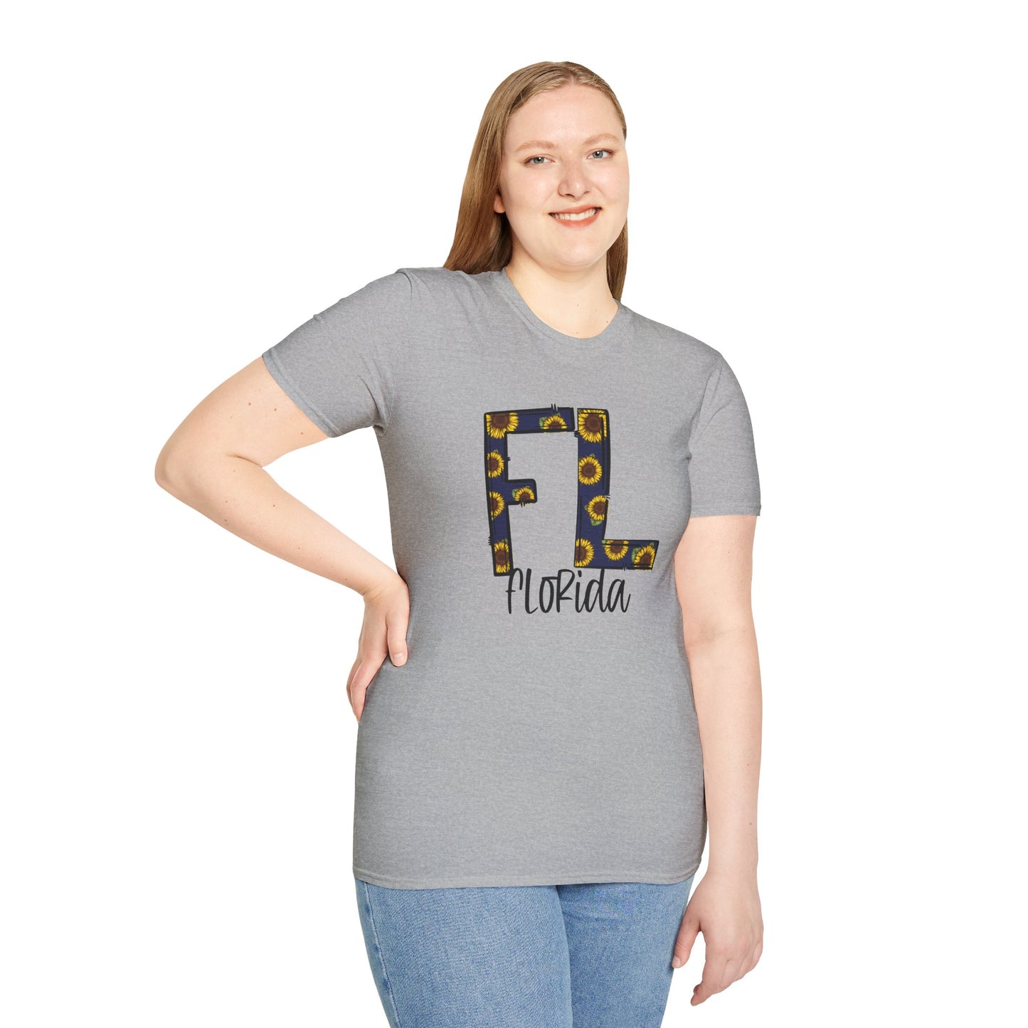 Florida Sunshine Unisex Softstyle T-Shirt, Florida T-Shirt, Graphic Tee, Summer Outfit, Gift for Floridians, Vacation Wear