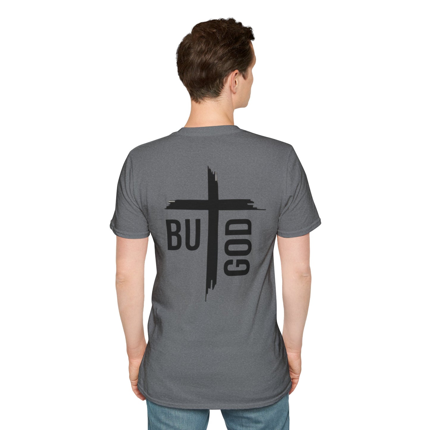 Faith Inspired Unisex Softstyle T-Shirt - 'BUT GOD' - Inspirational Gift for Believers