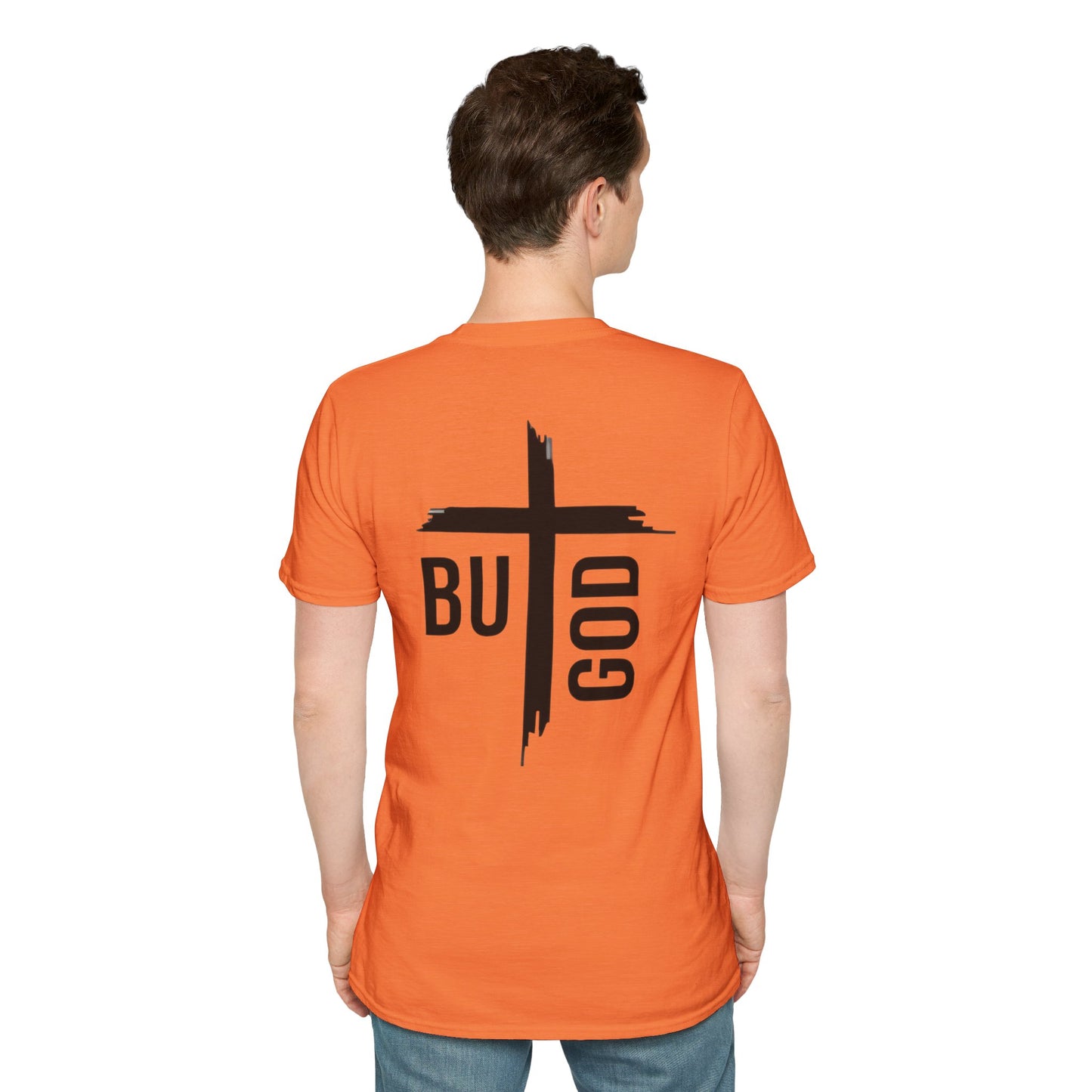 Faith Inspired Unisex Softstyle T-Shirt - 'BUT GOD' - Inspirational Gift for Believers