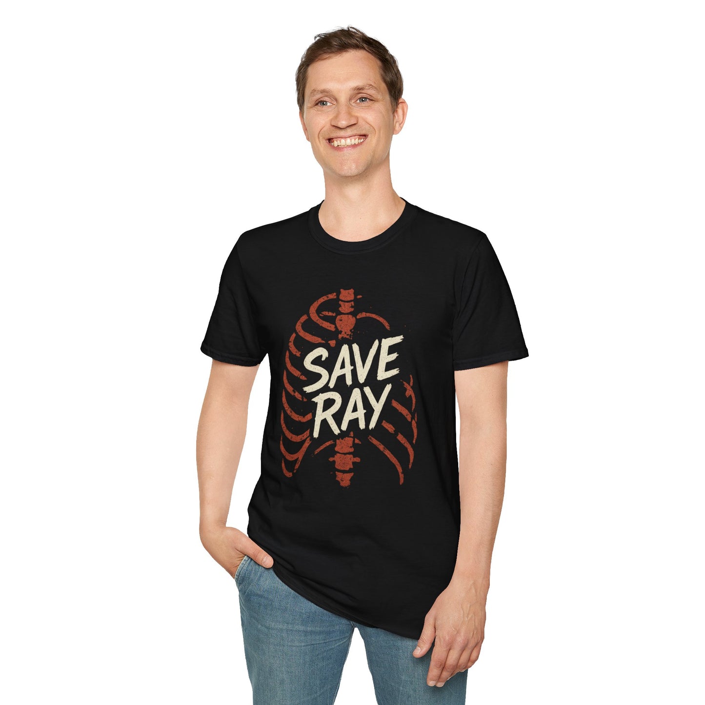 Save Ray Unisex Softstyle T-Shirt - Eco-Friendly Tee, Gift for Animal Lovers, Casual Wear, Unique Graphic Shirt, Nature Conservation