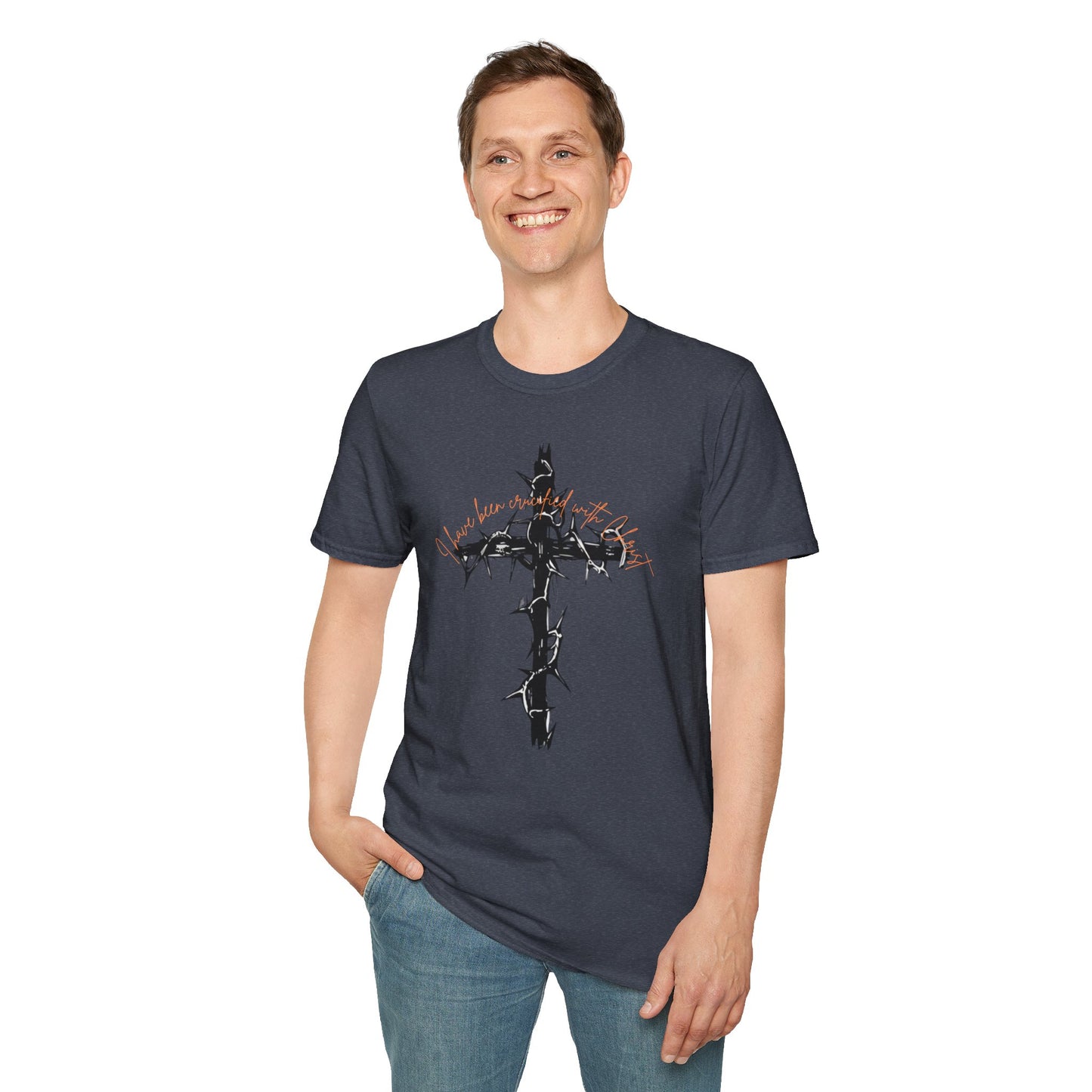 Faith Inspired Christian Cross Unisex T-Shirt - 'I Have Been Crucified with Christ' Design