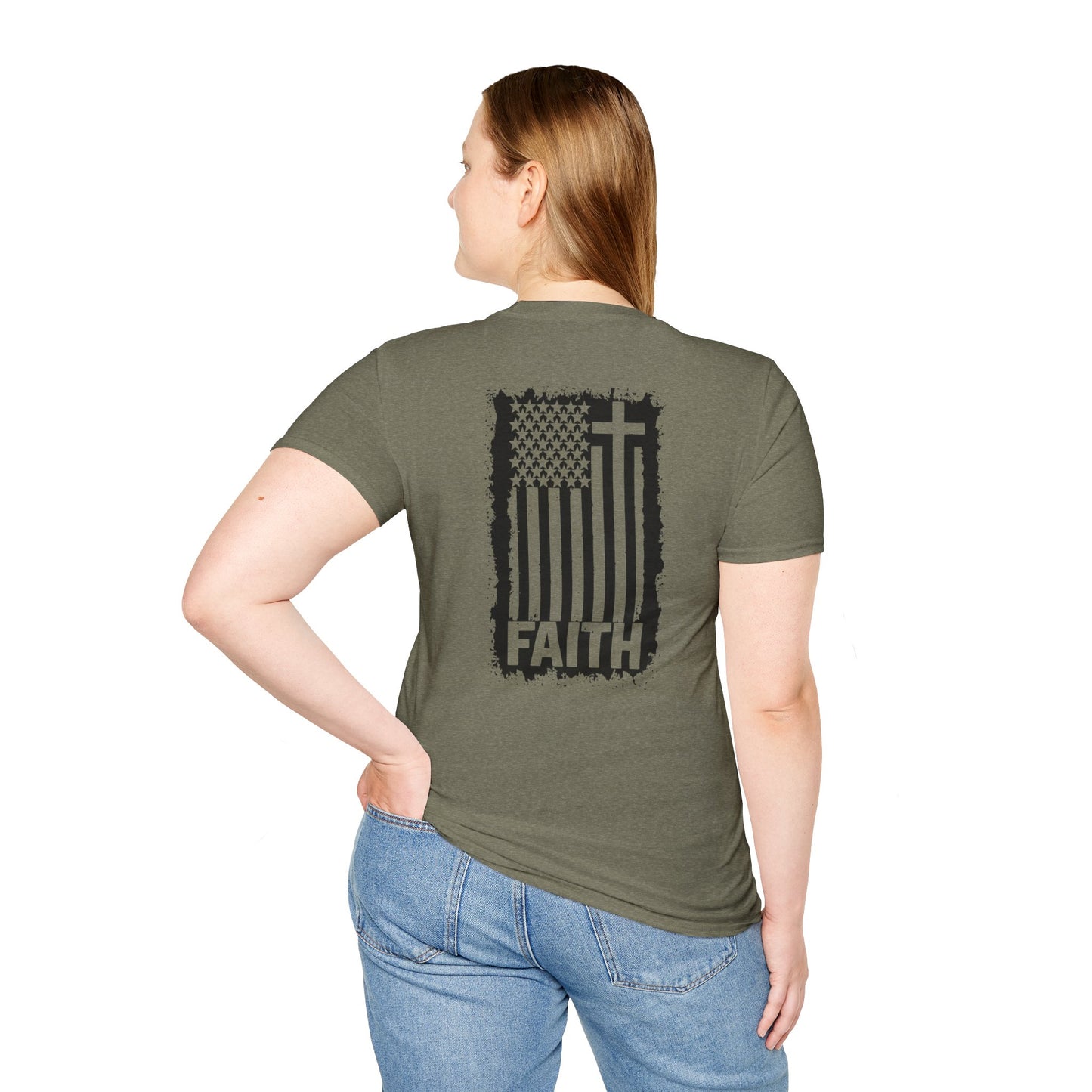 Faith-Inspired American Flag T-Shirt