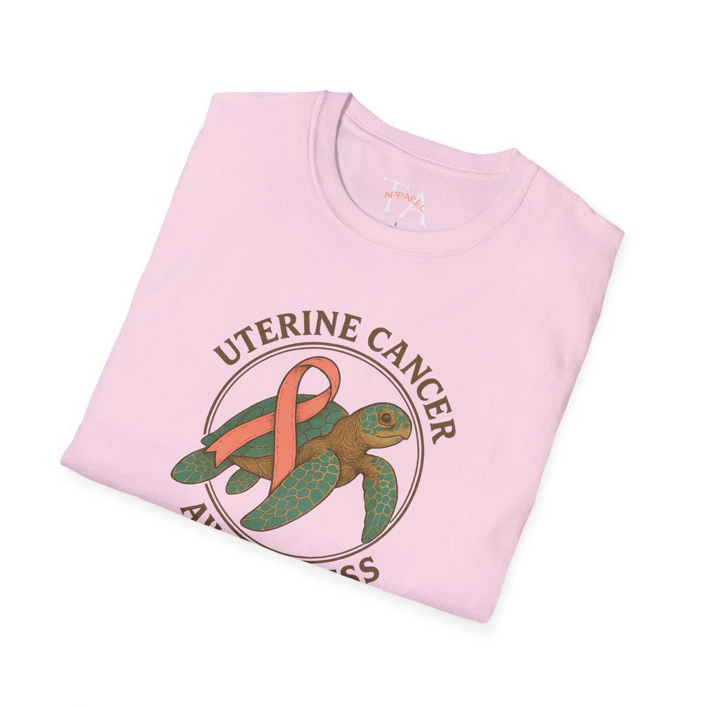 Uterine Cancer Awareness T-Shirt, Unisex Softstyle Tee, Supportive Apparel, Awareness Month Gift, Cancer Support Shirt, Birthday Gift