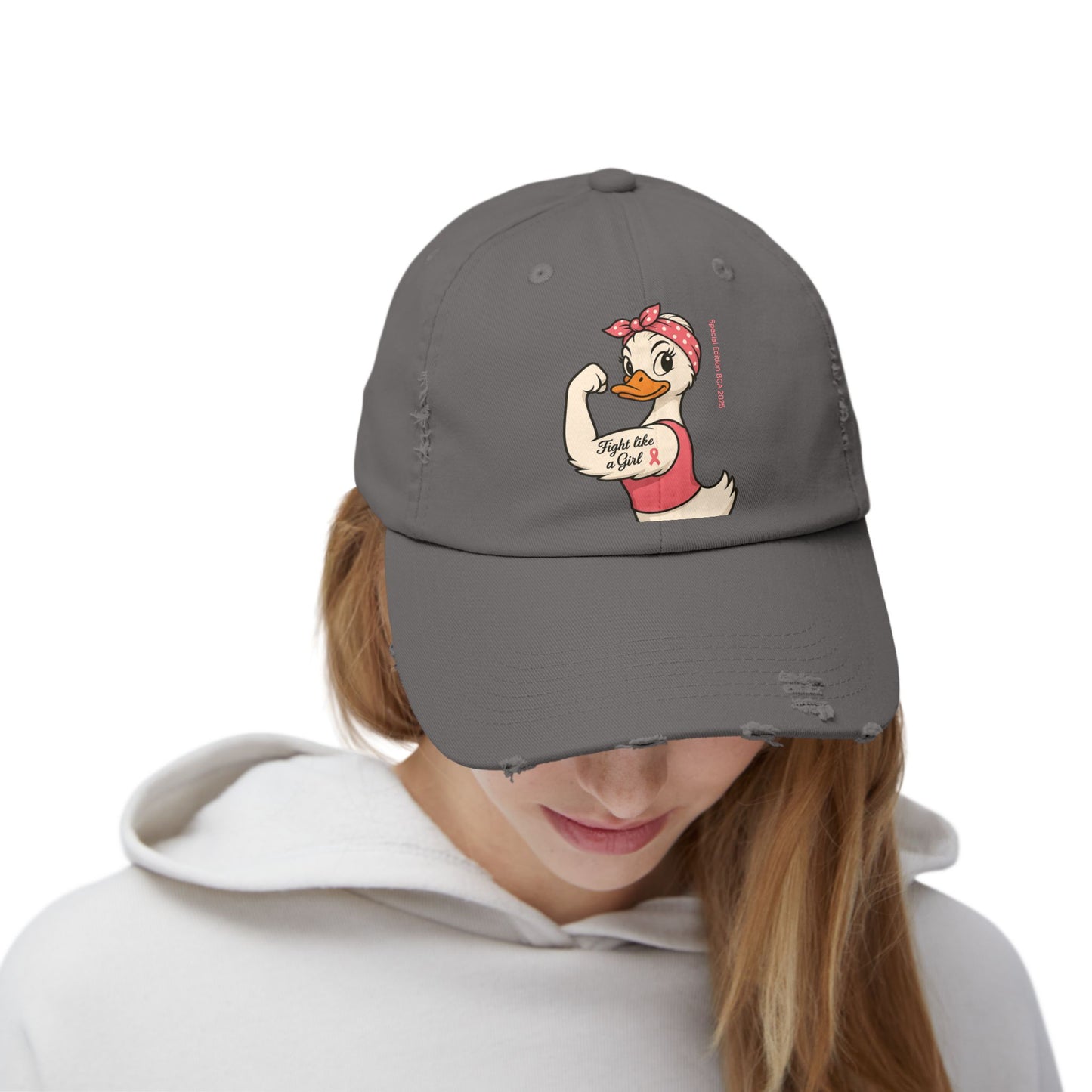 Breast Cancer Awareness - Fight Like a Girl - Roxie the Riveter Duck