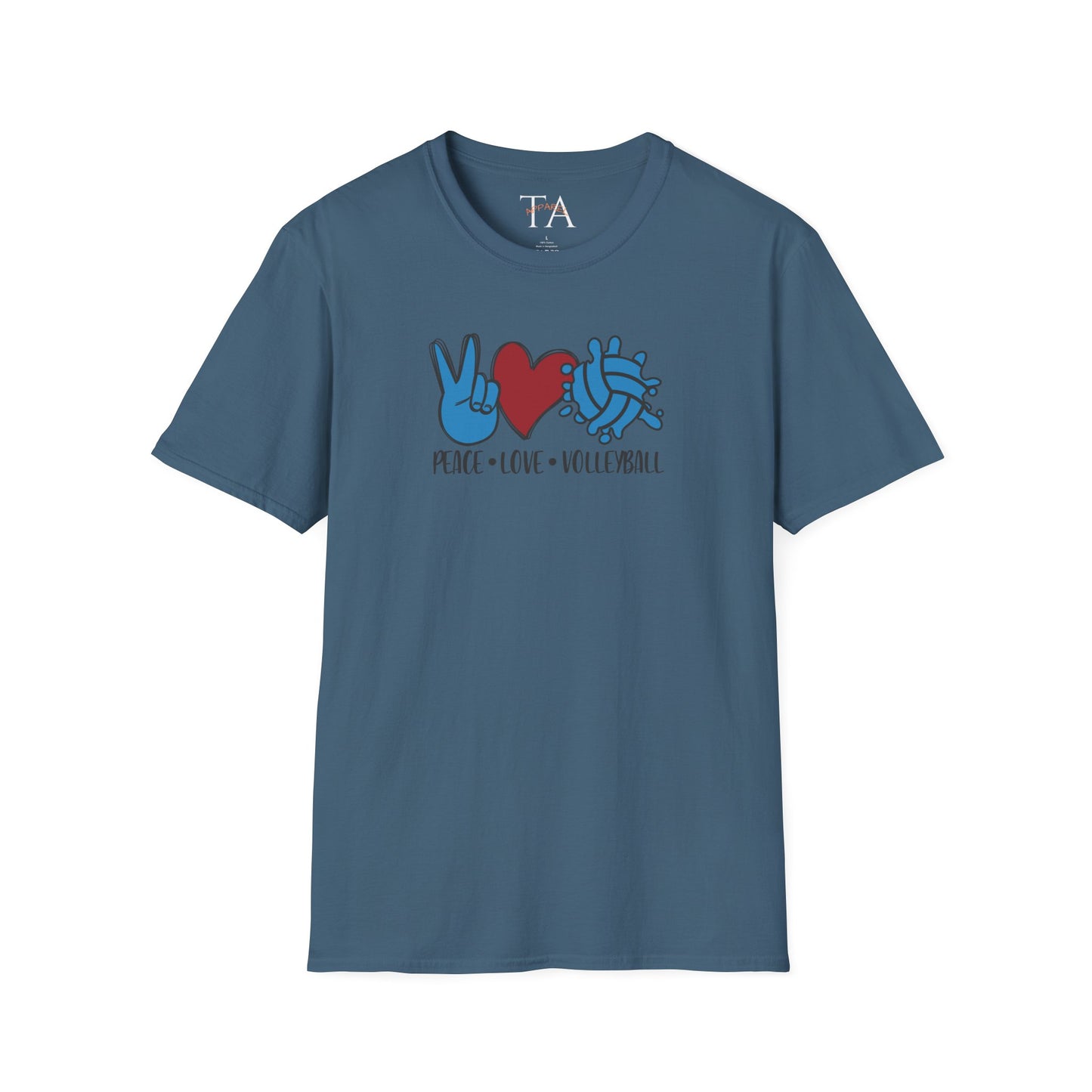 Peace Love Volleyball Unisex T-Shirt, Casual Tee, Sports Apparel, Gift for Volleyball Lovers, Summer Fashion