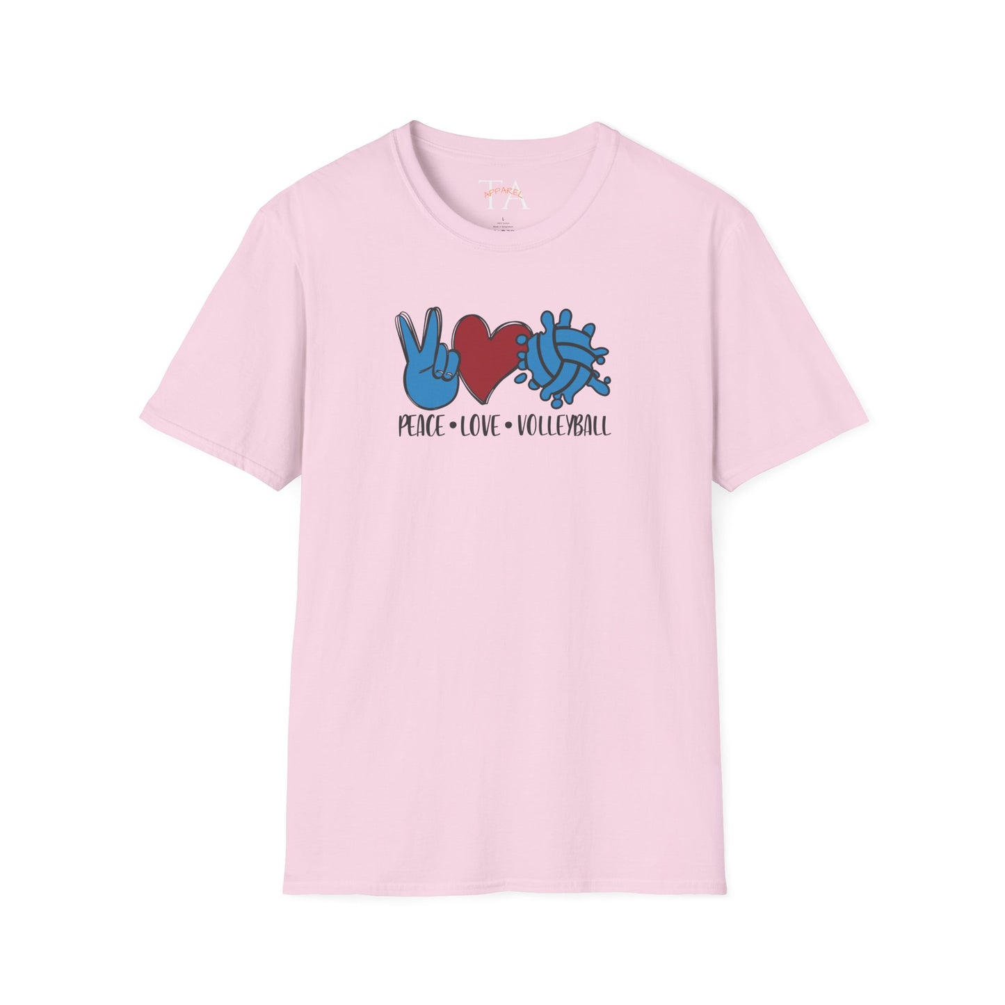 Peace Love Volleyball Unisex T-Shirt, Casual Tee, Sports Apparel, Gift for Volleyball Lovers, Summer Fashion