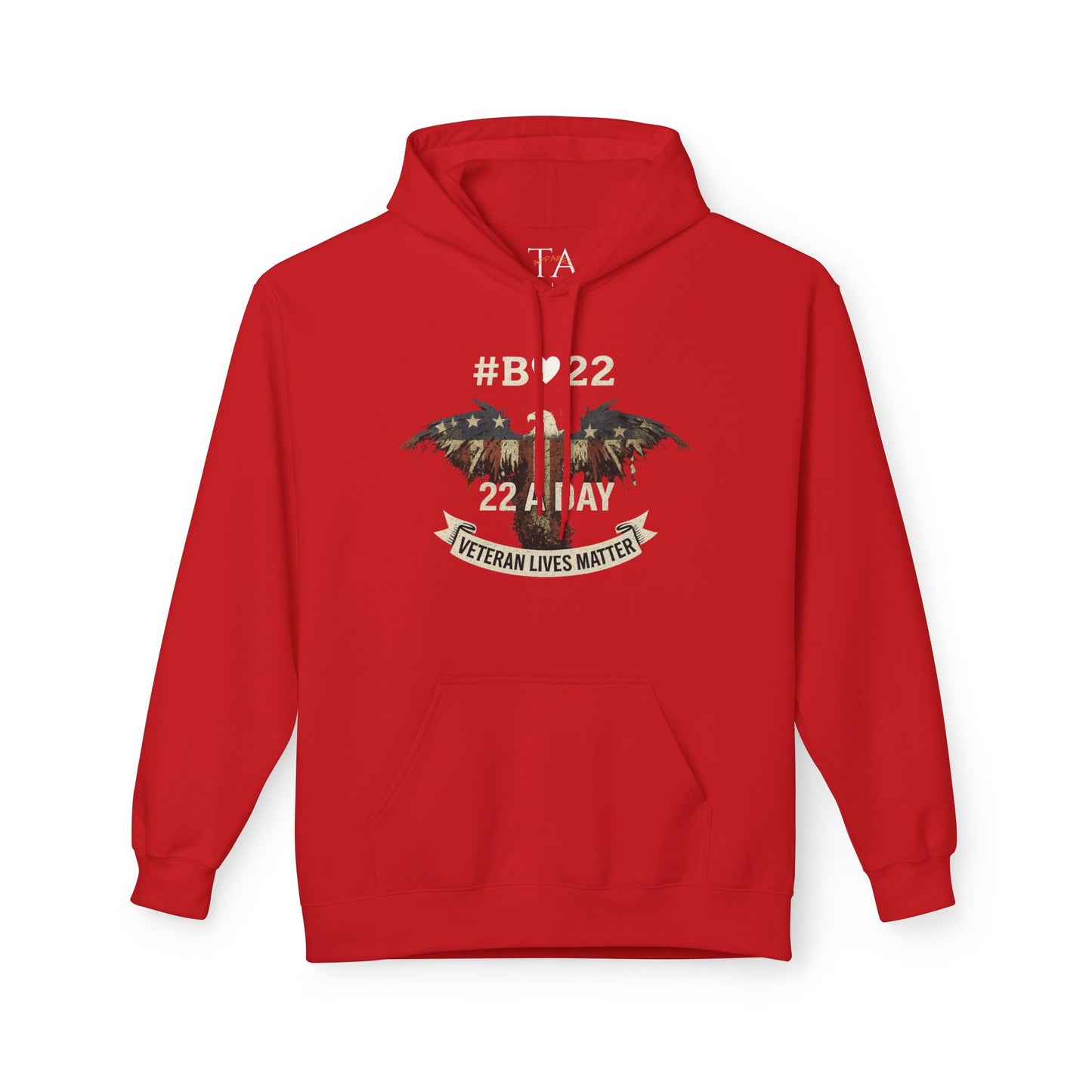 #B🤍22 Fleece Hoodie Veteran Lives Matter Sweatshirt