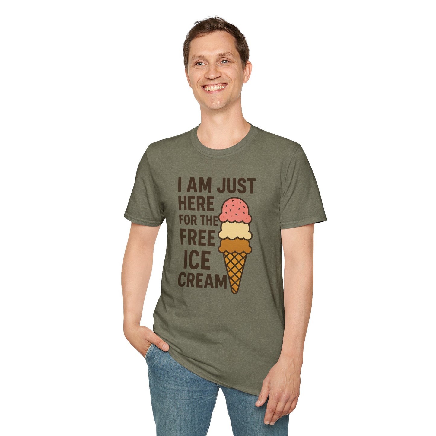 Ice Cream Lover's Unisex T-Shirt, Funny Graphic Tee, Summer Apparel, Sweet Treats Gift, Birthday Humor Shirt