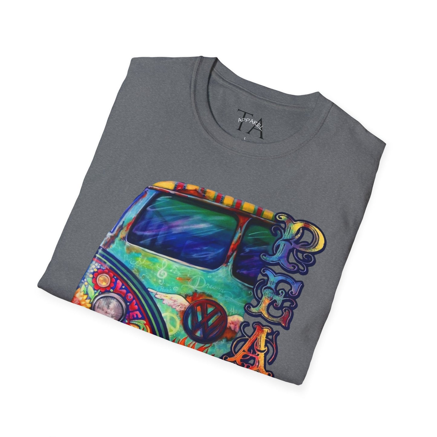 VW Groovy Peace & Love Retro Festival Shirt Tie-Dye T-Shirt