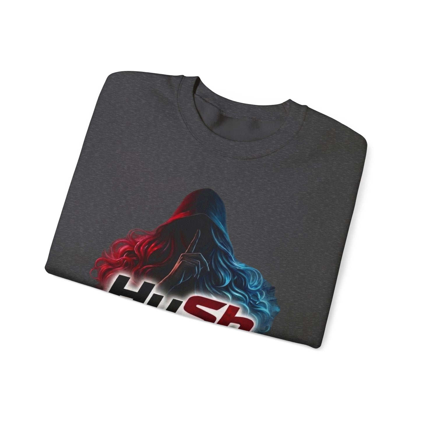 #HuSh Movement feminine Logo Crewneck Sweatshirt | TikTok Inspired Hooded Silhouette