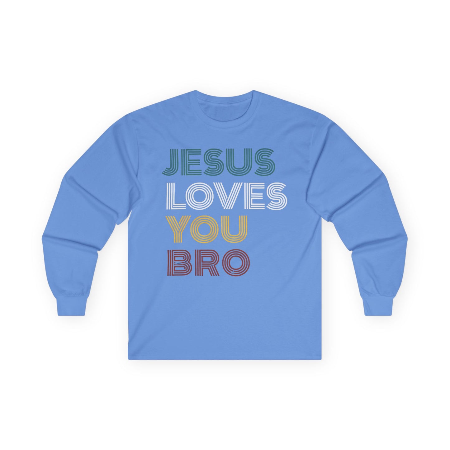 Faith Inspired - Christian Long Sleeve Tee - Jesus Loves You Bro
