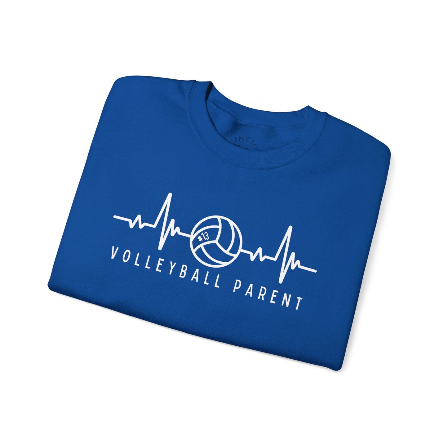 Volleyball Heartbeat Crewneck Sweatshirt #13, Quality Sweatshirt, Parent Gift, Volleyball Fan Apparel, Sports Lover Top