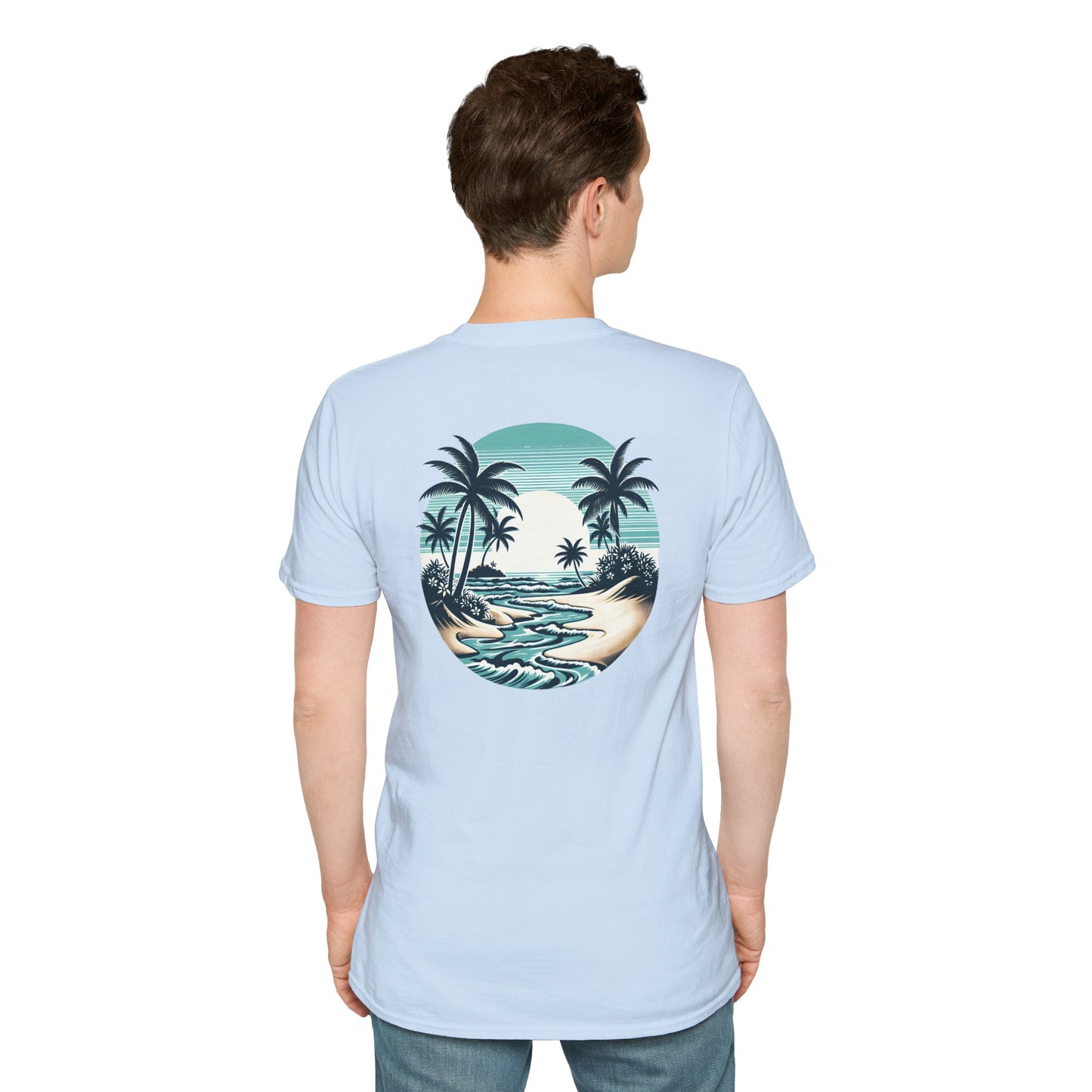 Tropical Vibes T-Shirt - Unisex Softstyle, Beachwear, Summer Fashion, Vacation Tee, Relaxed Fit, Outdoor Events