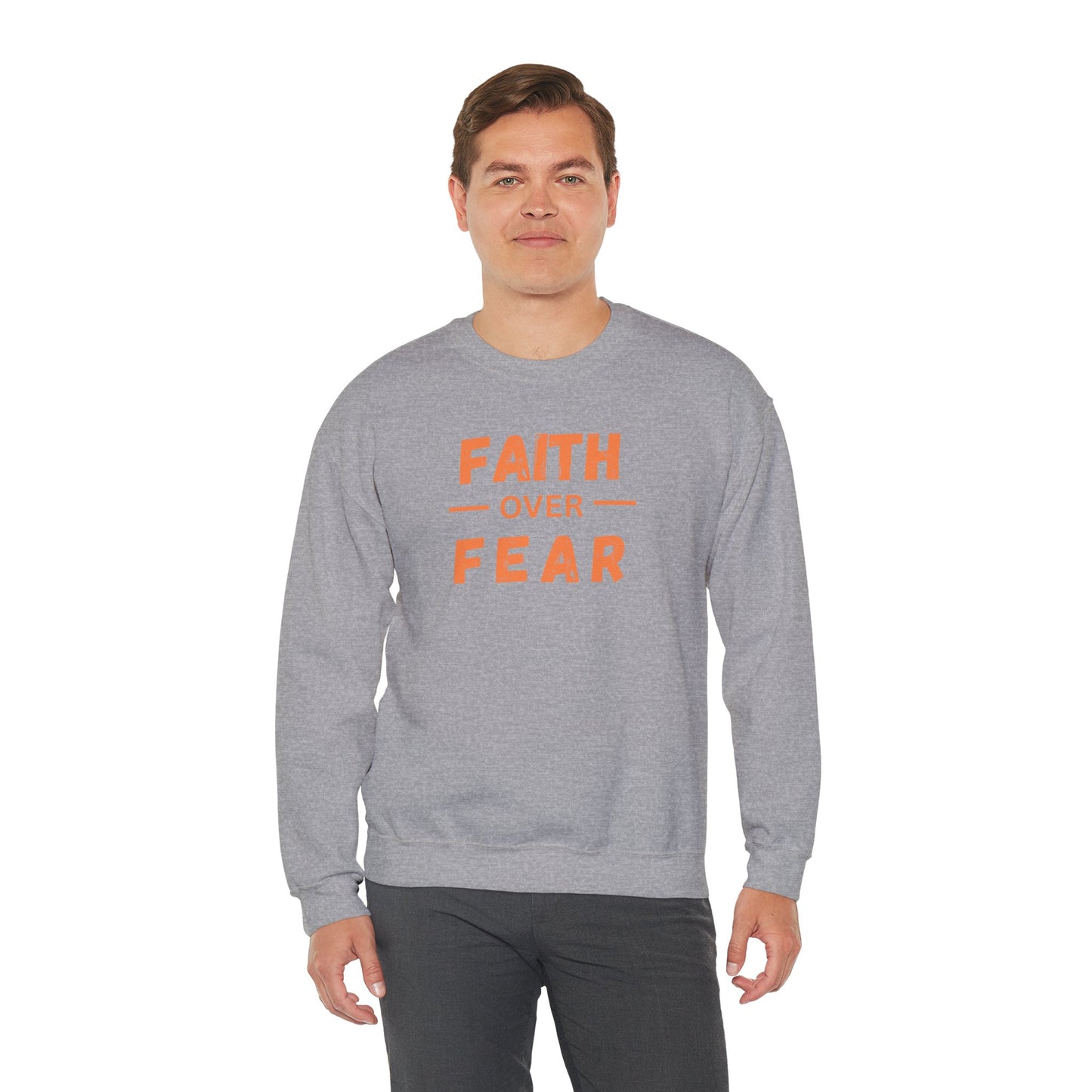 Faith Inspired Faith over Fear Crewneck Sweatshirt -Customizable