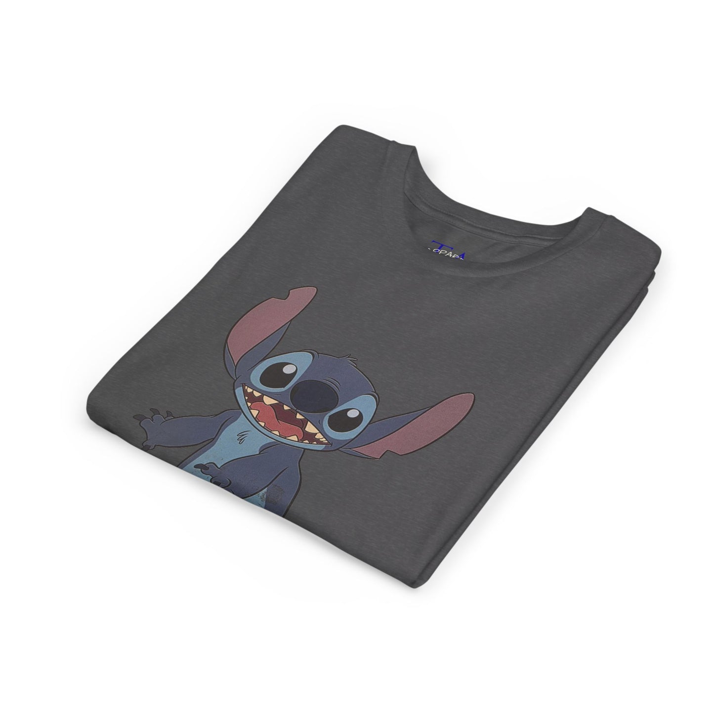 Kids Short Sleeve Tee with Stitch, Cute Kids Tee, Fun Gift for Boys & Girls, Birthday Gift, Summer Wear, Kids' Fashion
