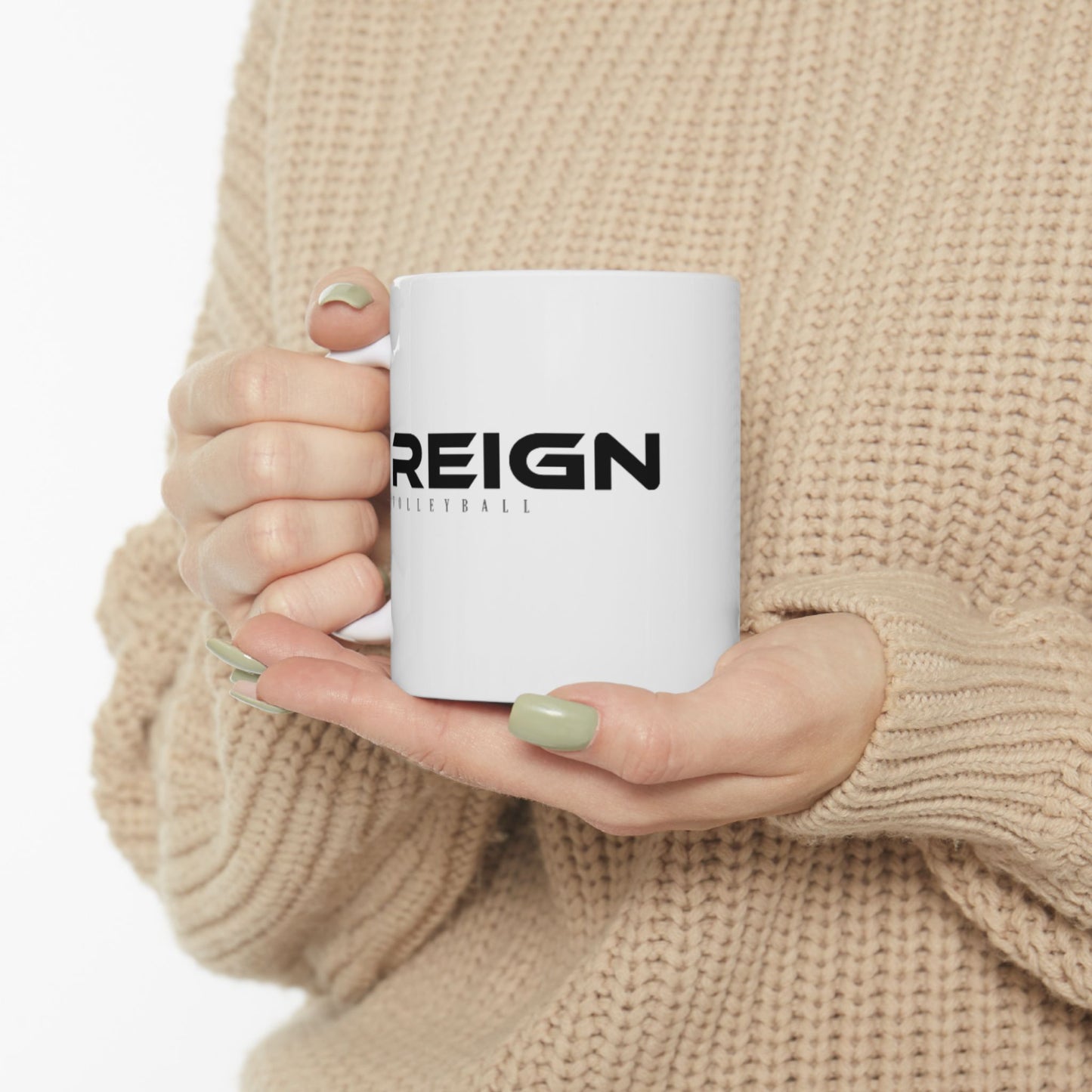 Reign Volleyball Ceramic Mug, Volleyball Gift, Sports Mug, Team Gift, Volleyball Fan Mug, Coach Gift, Volleyball Mom Mug