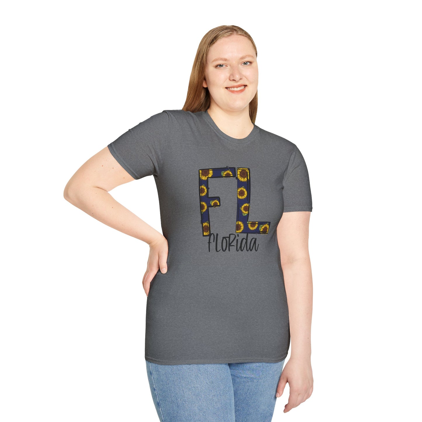 Florida Sunshine Unisex Softstyle T-Shirt, Florida T-Shirt, Graphic Tee, Summer Outfit, Gift for Floridians, Vacation Wear