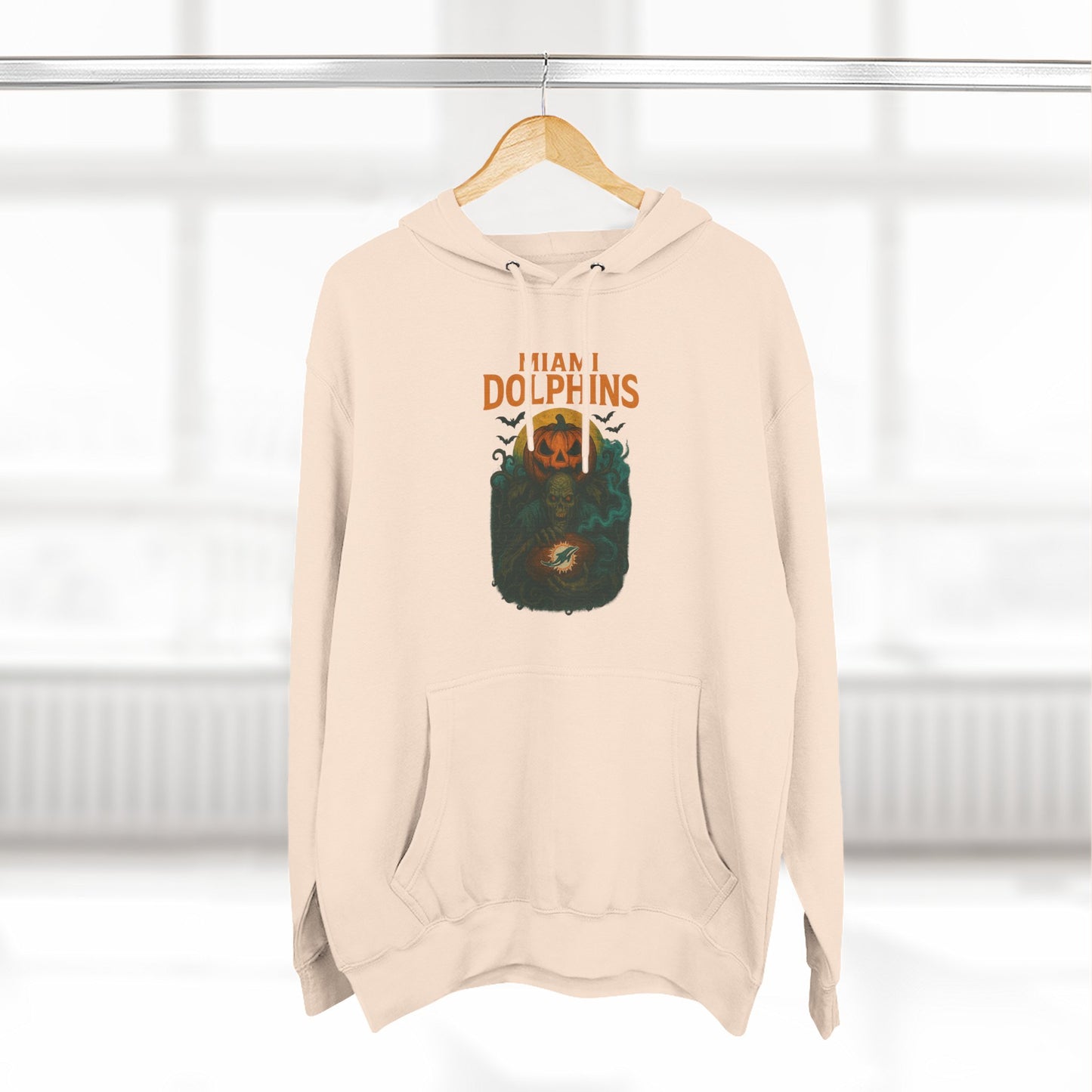 Halloween Cozy Dolphin Fleece Hoodie: Ocean Lovers, Casual Wear, Animal Lovers Gift, Beach Days, Relaxing at Home. Sea Life Graphic