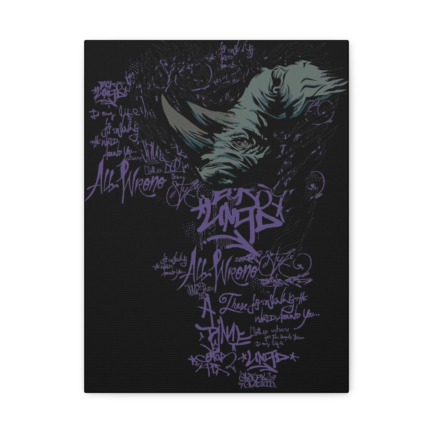 Rhino - Matte Canvas, Stretched, 1.25"