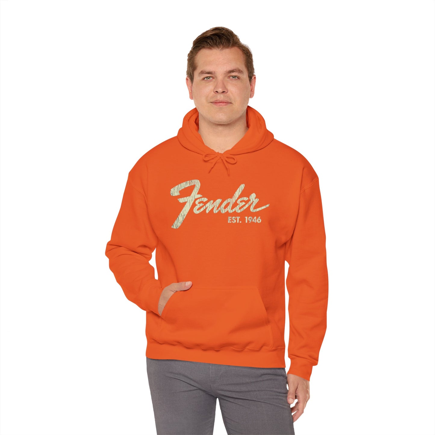 Fender Est 1946 Hoodie - Music Lovers Graphic Sweatshirt