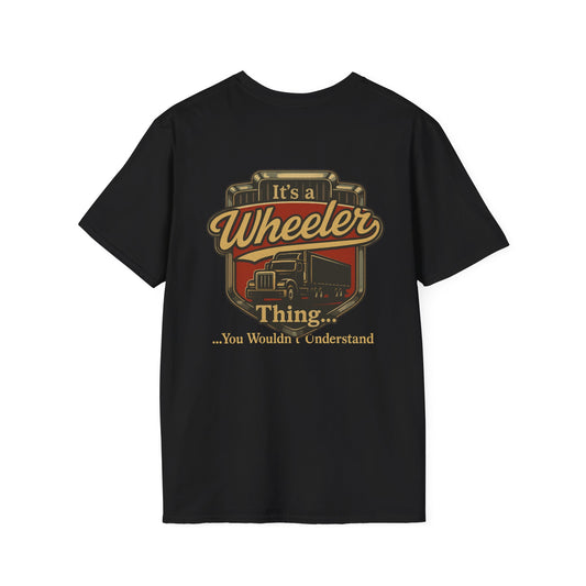"It's a Wheeler Thing" Unisex Softstyle T-Shirt, Ideal for Truck Lovers, Gifts for Drivers, Casual Wear, Perfect for Birthdays, Father's Day