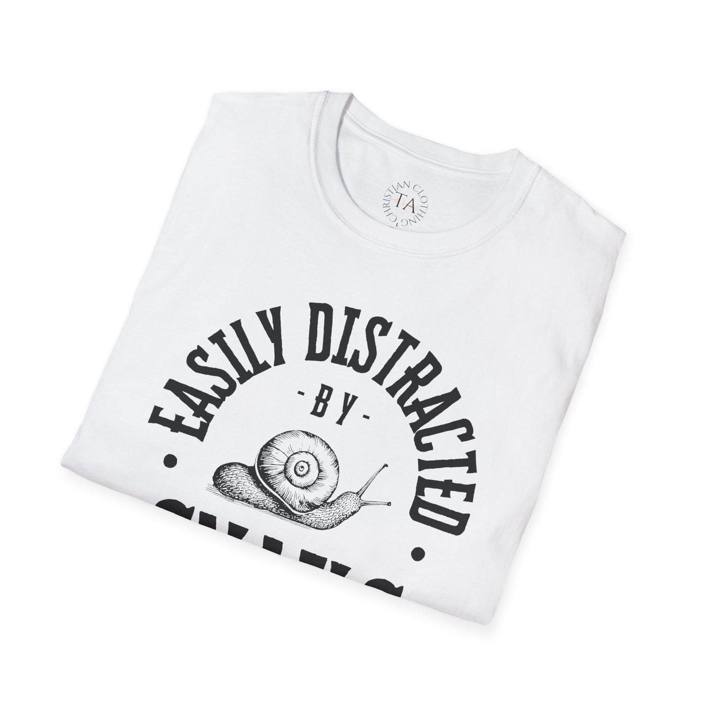 Easily Distracted by Snails Unisex T-Shirt - Cute Graphic Tee for Animal Lovers