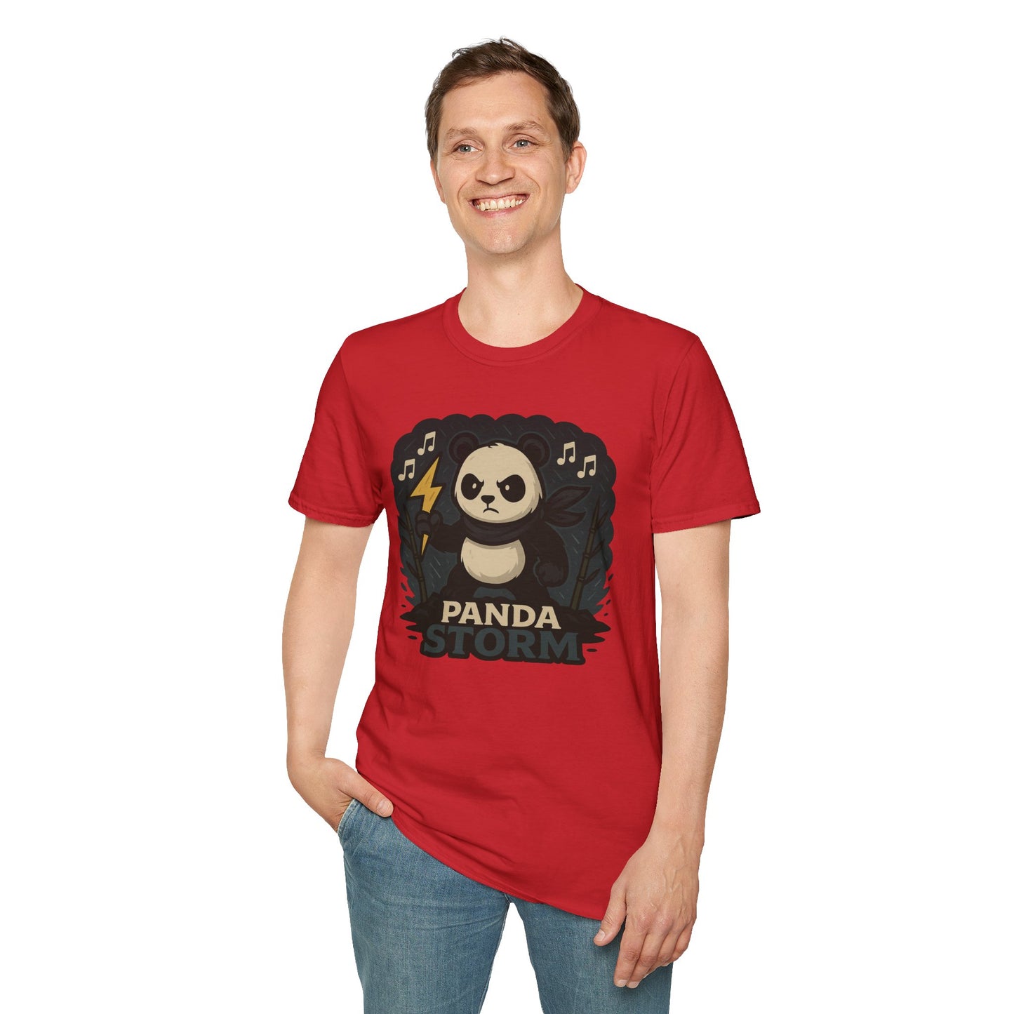 Panda Storm Tee for Animal and Music Lovers - Softstyle T-Shirt