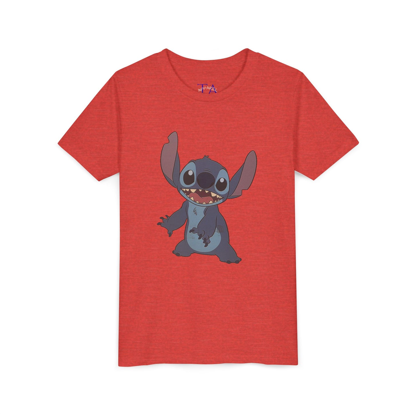 Kids Short Sleeve Tee with Stitch, Cute Kids Tee, Fun Gift for Boys & Girls, Birthday Gift, Summer Wear, Kids' Fashion