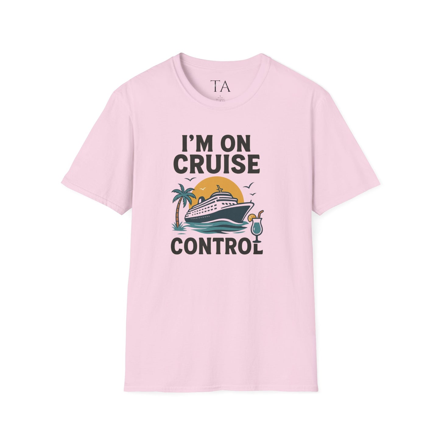 Cruise Control Tee - Unisex Softstyle T-Shirt, Vacation Shirt, Travel Apparel, Summer Wear, Cruise Gift, Relaxation Outfit