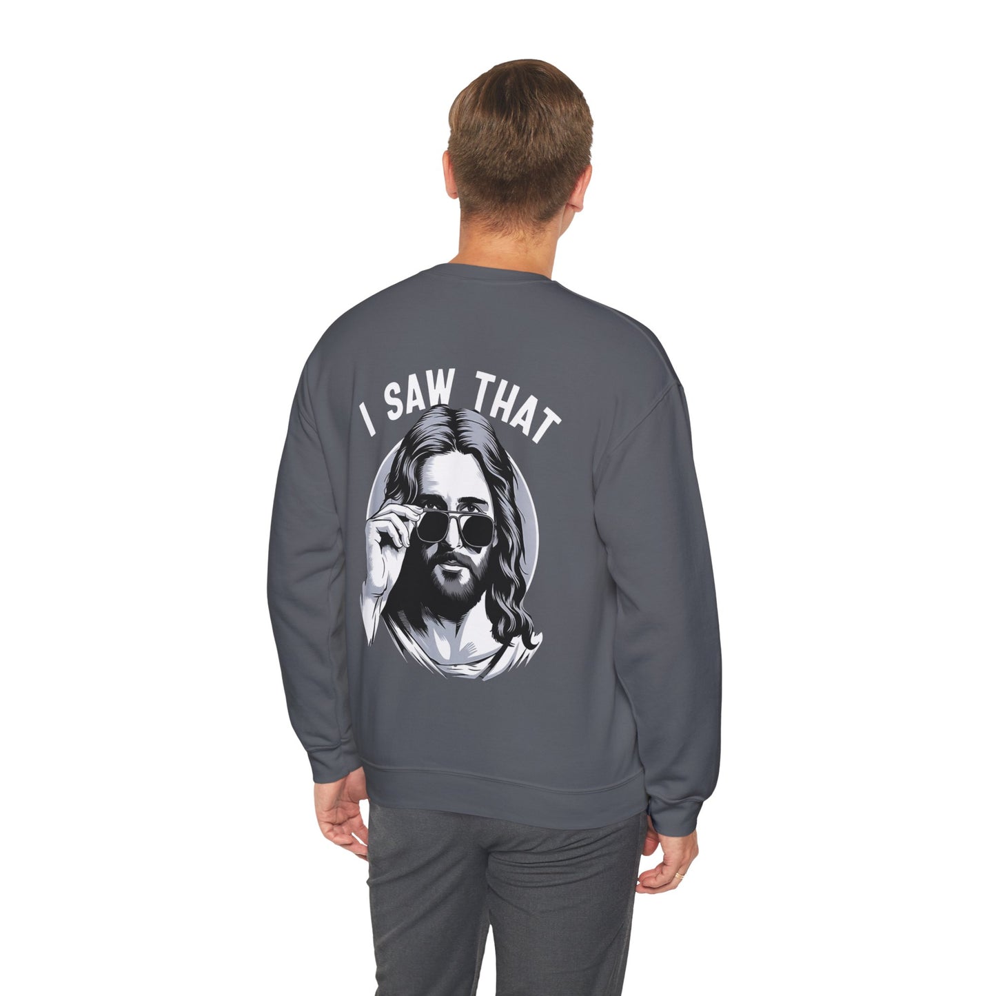 Faith Inspired Christian Humor Sweatshirt - 'I Saw That' Crewneck