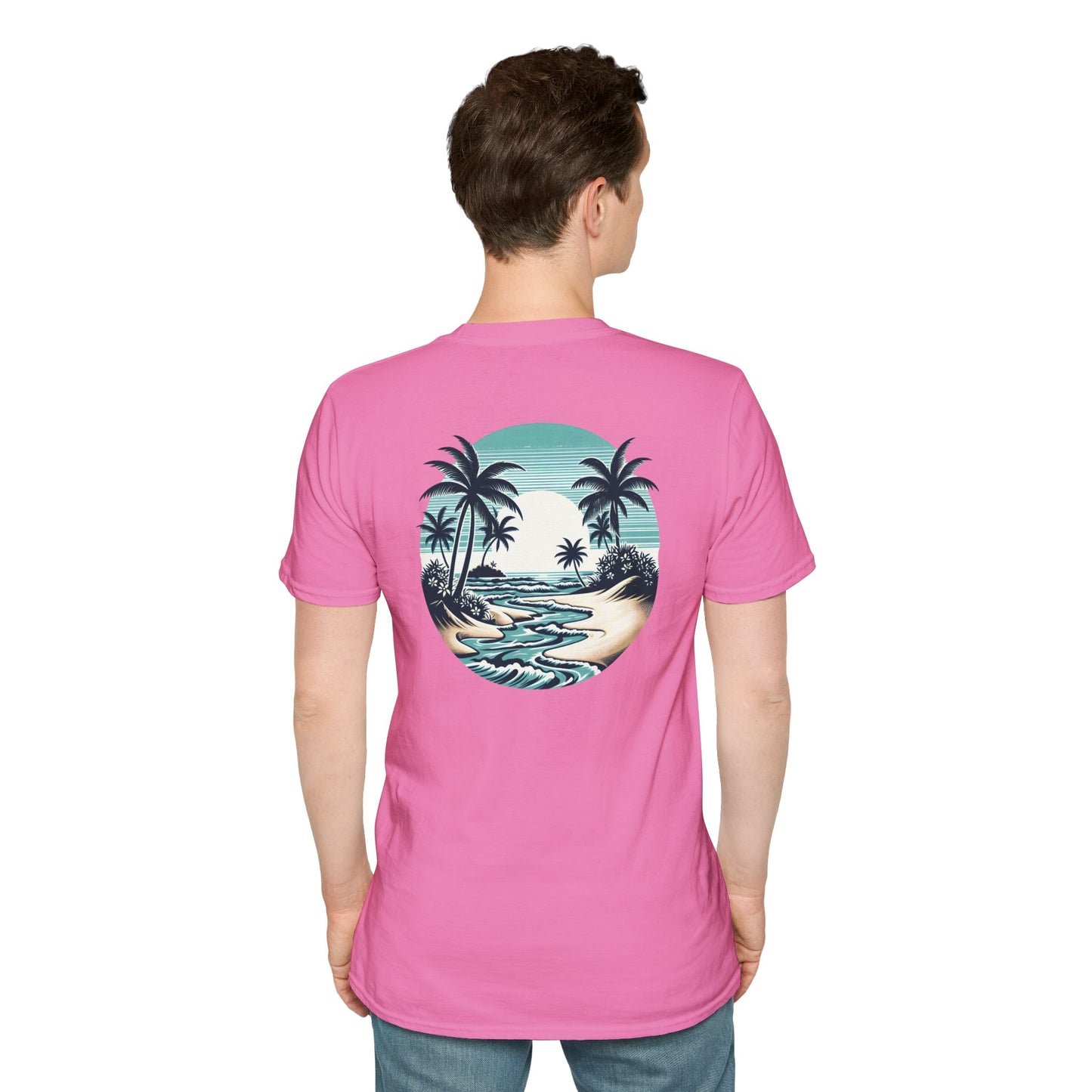 Tropical Vibes T-Shirt - Unisex Softstyle, Beachwear, Summer Fashion, Vacation Tee, Relaxed Fit, Outdoor Events