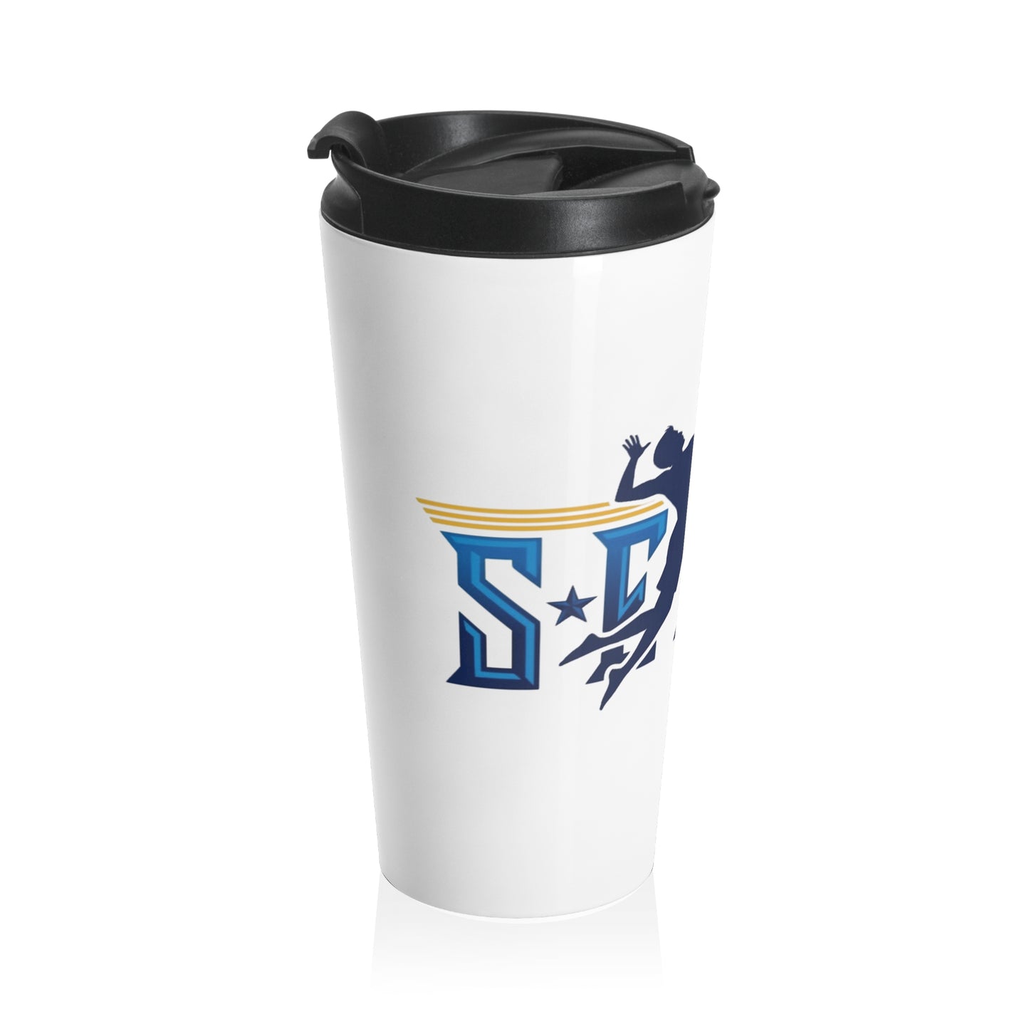 Uptime Sporty Motivational Travel Mug - Shut Up and Serve, Volleyball Mug, Fitness Gift, Workout Accessories, Sports Drink Container