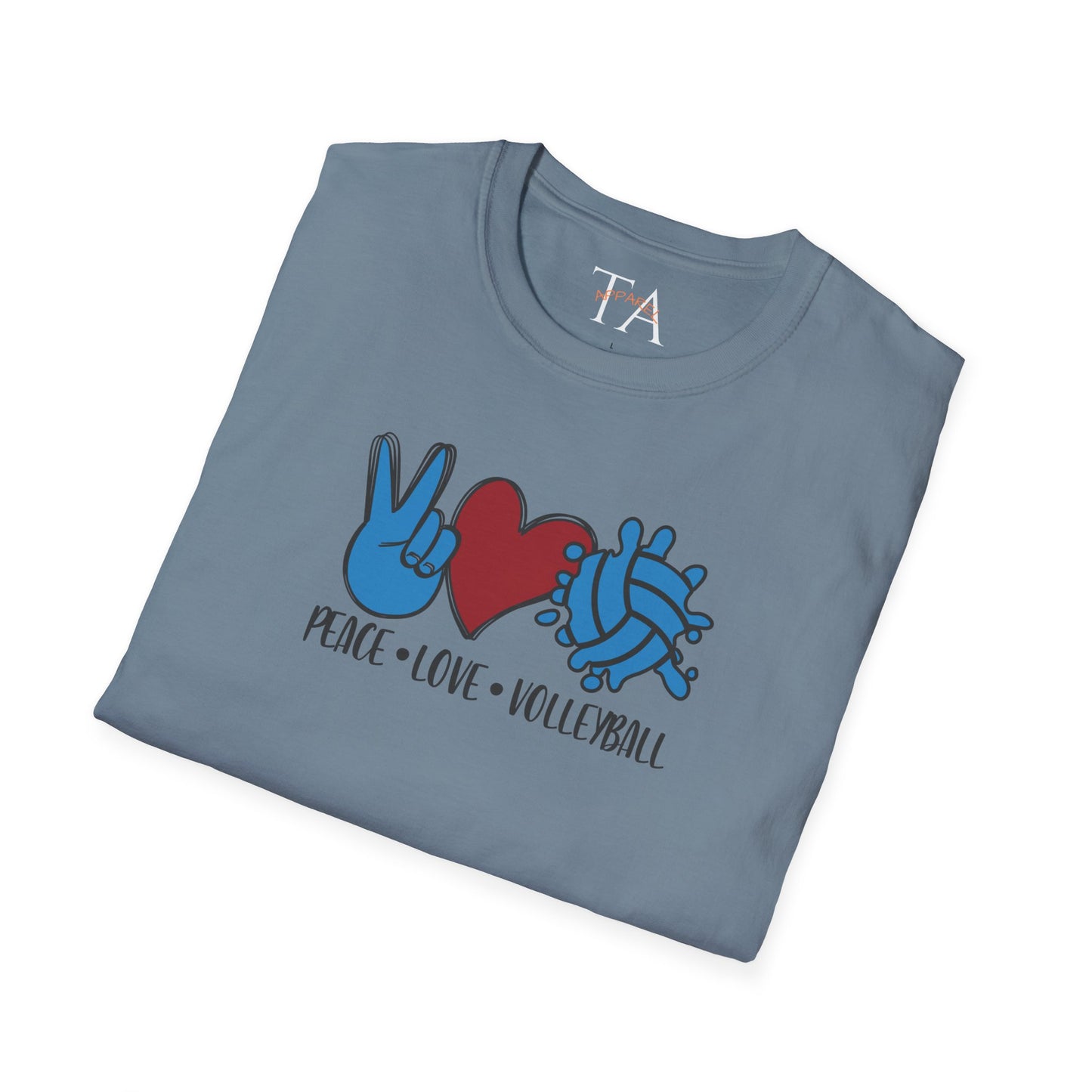 Peace Love Volleyball Unisex T-Shirt, Casual Tee, Sports Apparel, Gift for Volleyball Lovers, Summer Fashion